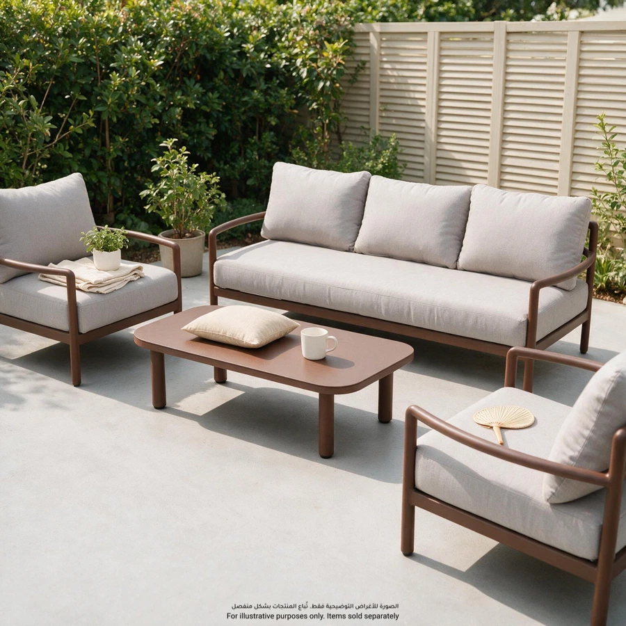 TerraNest 5-Seater Aluminum Sofa Set (84 x 203 x 69.5 cm)