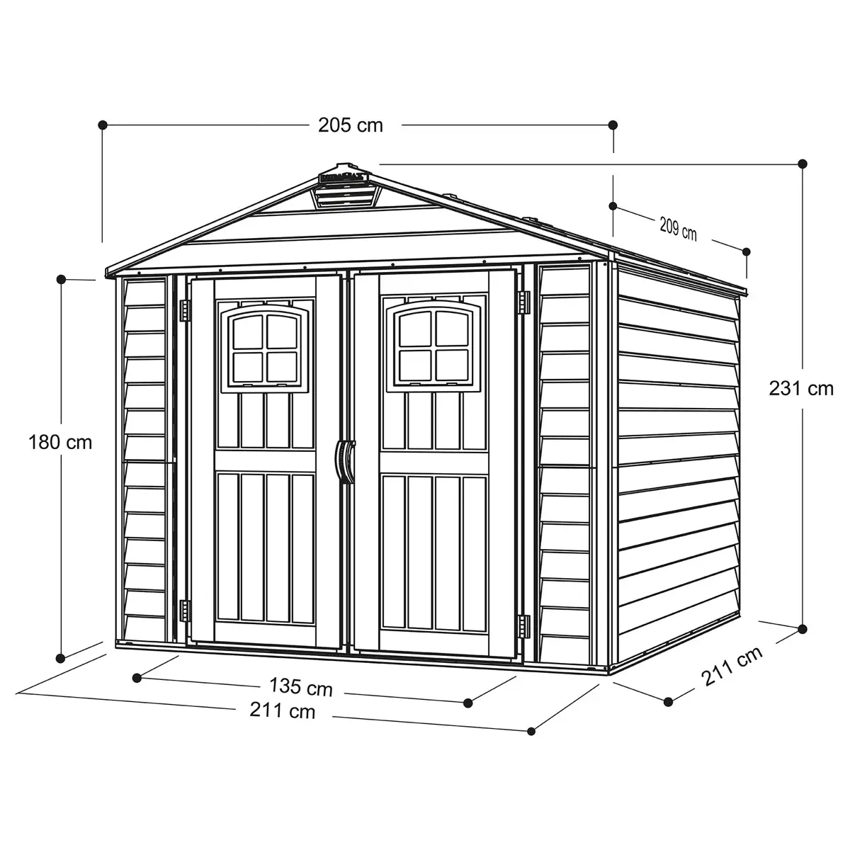 Cosmoplast Duramax StoreMate Plus Vinyl Garden Shed (182.88 x 182.88 cm)