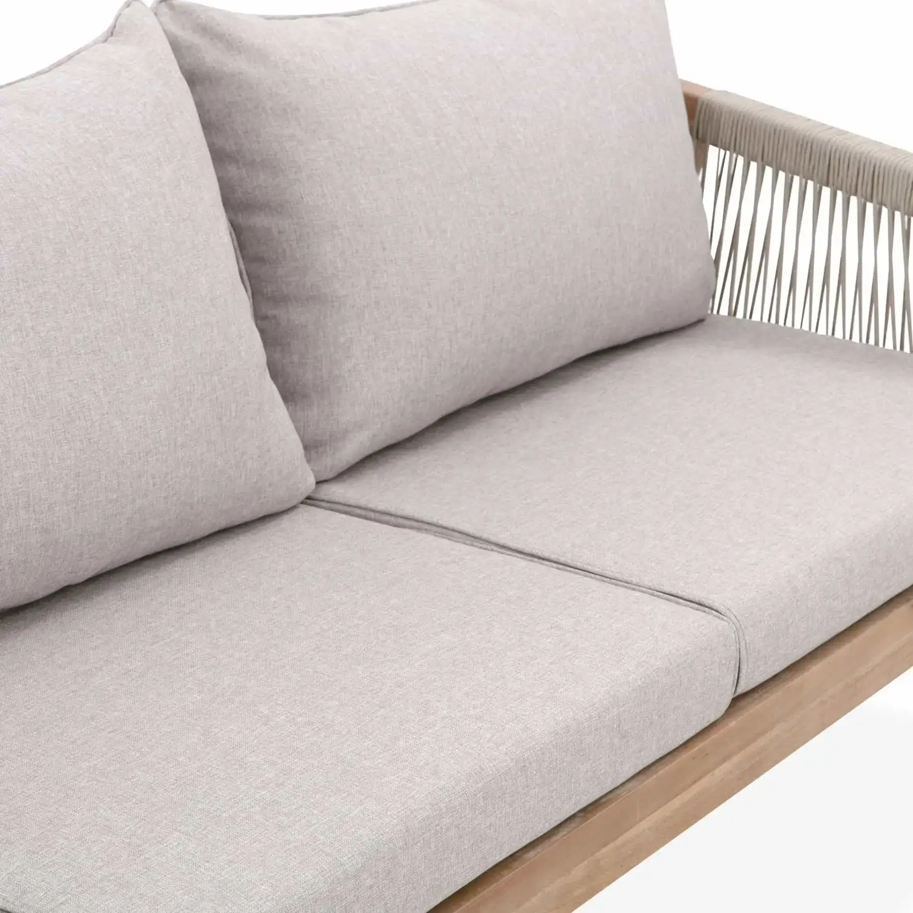 3-Seater Acacia Rope Sofa W/Cushion Diablo (72 x 210 x 67 cm)