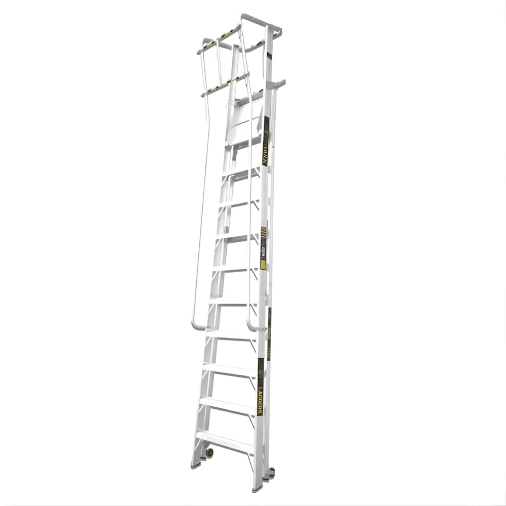 Liberti Hulk 10-Step Aluminium Platform Ladder W/Hand Rail & Wheels (3 m)