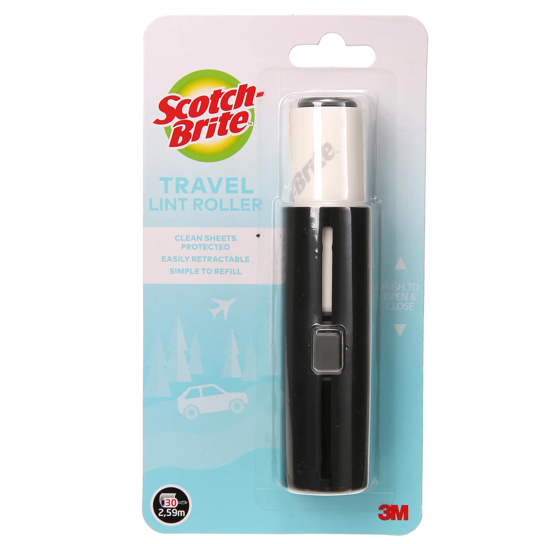 3M Scotch-Brite Mini Travel Lint Roller Tool (3.6 x 4.2 x 11.43 cm)