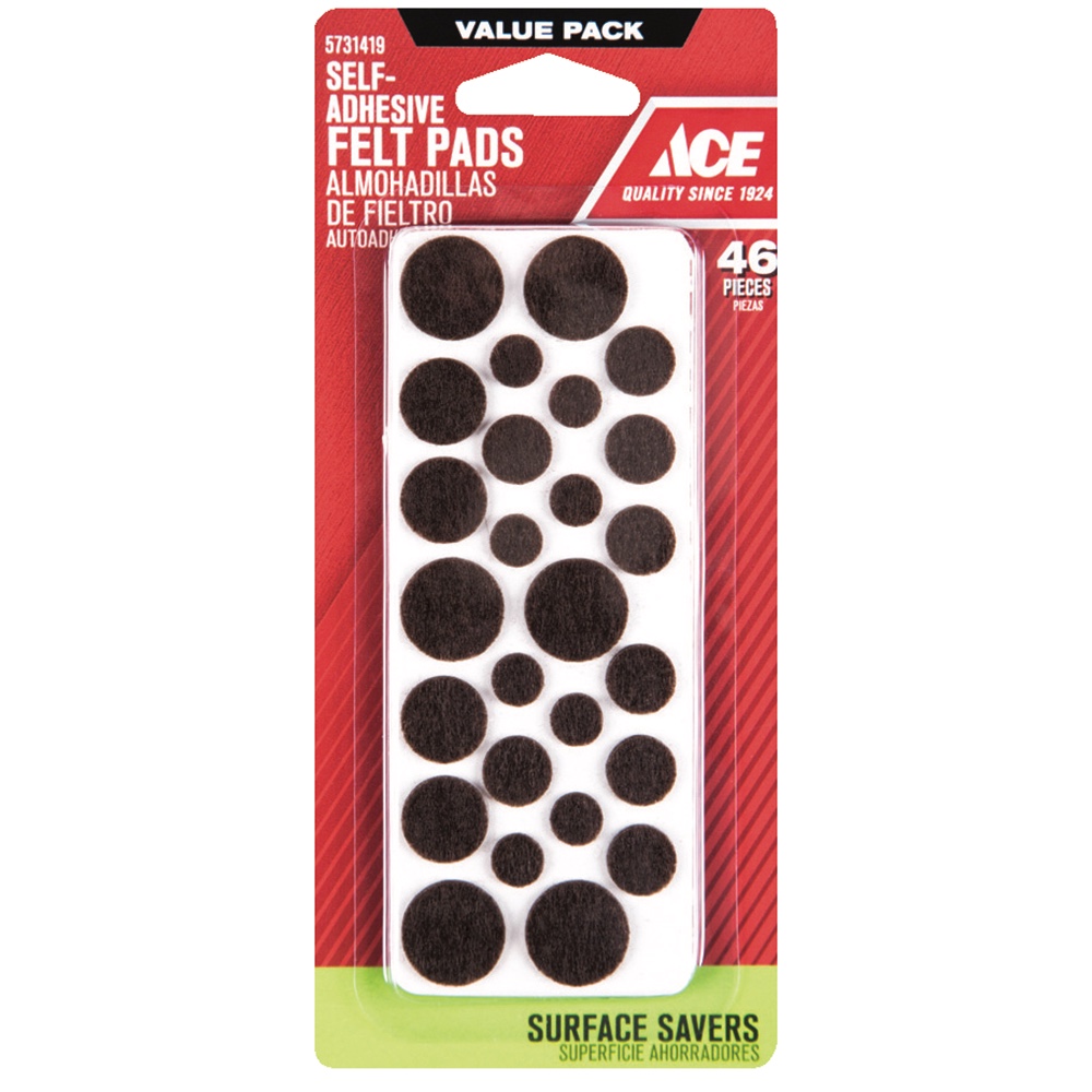 Ace Self-Adhesive Felt Pads Pack (46 Pc.)