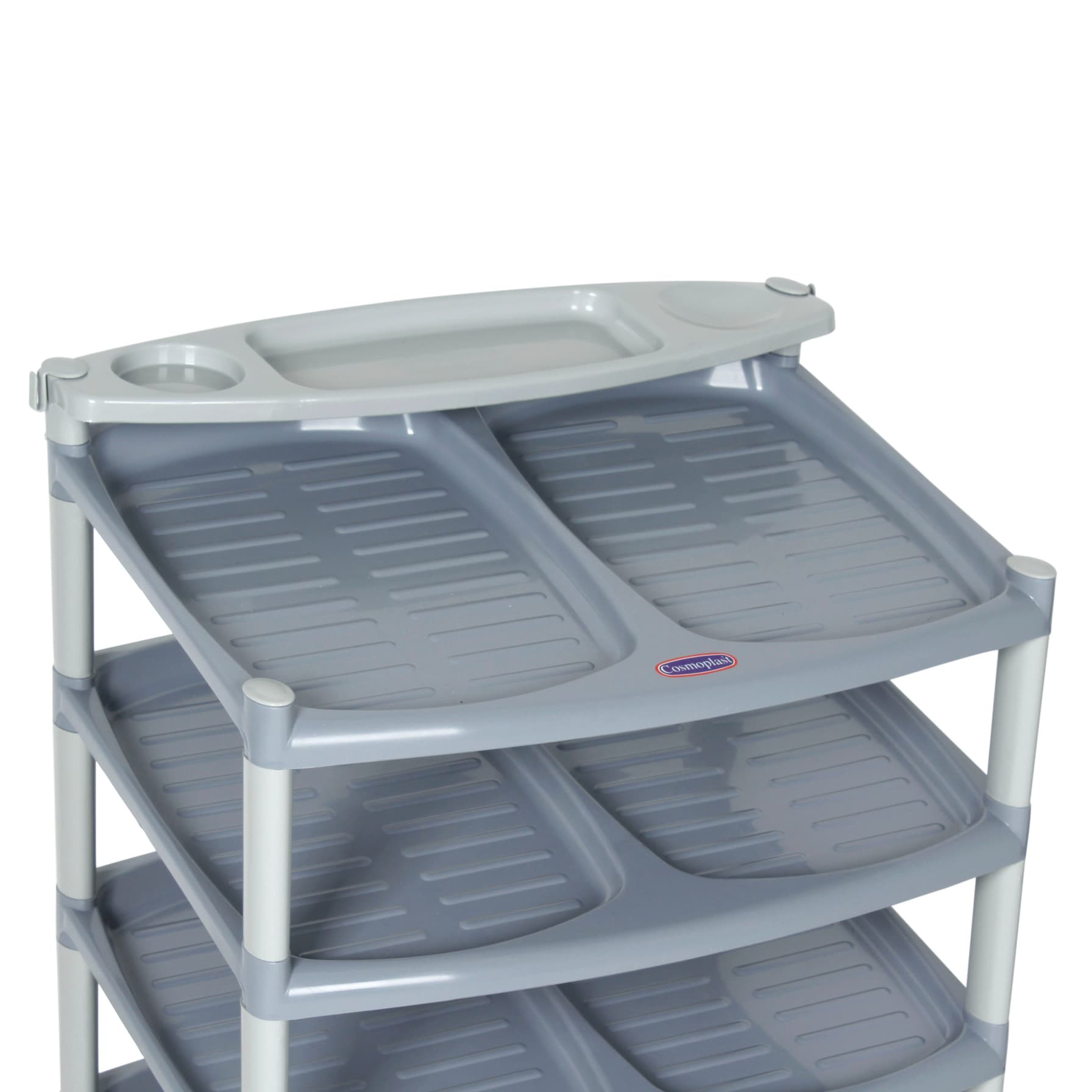 Cosmoplast 5-Level Shoe Rack W/Wheels
