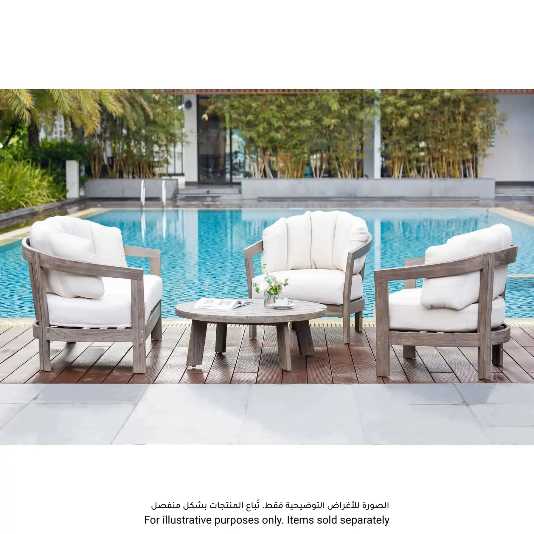 Bridgeport Acacia Wood Coffee Table (100 x 100 x 35 cm)