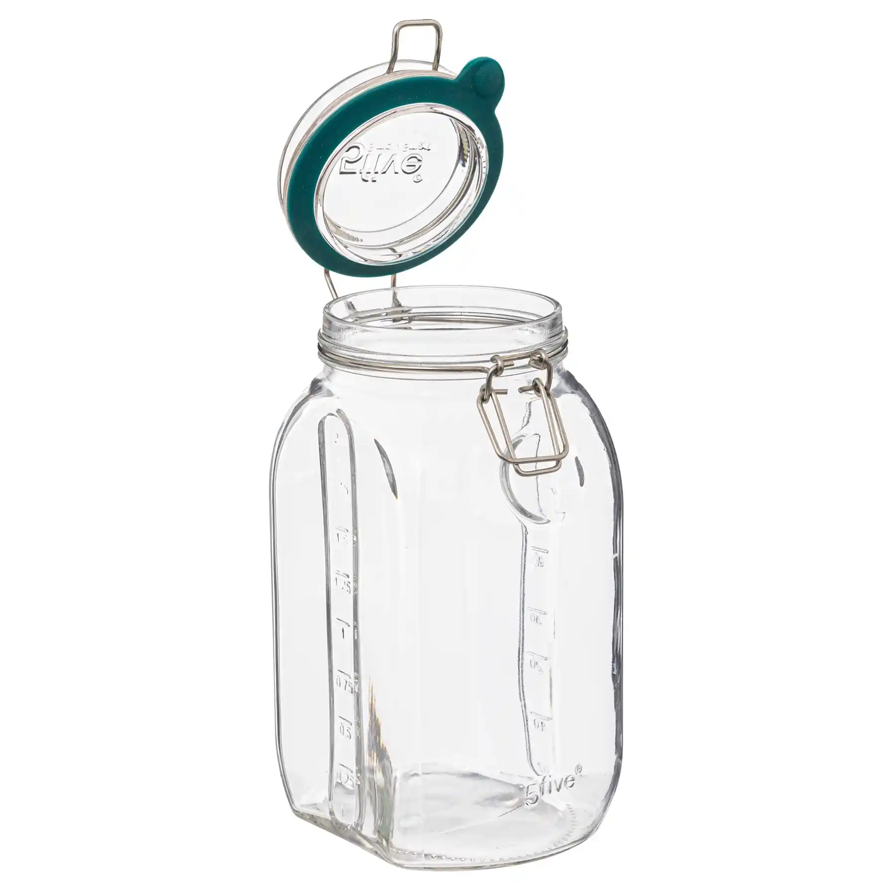 5Five Glass Food Storage Jar (2 L, Clear)