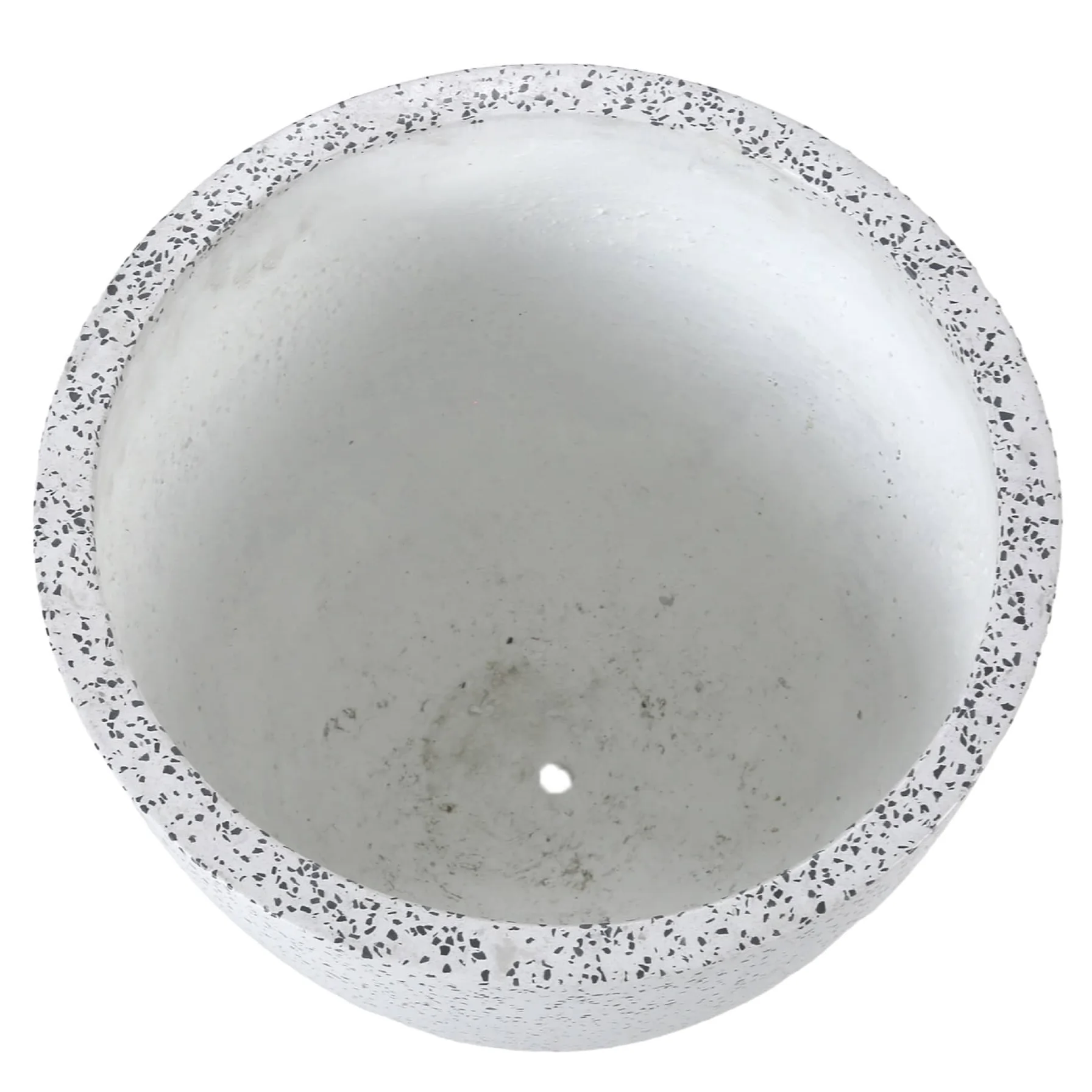 Suab Lagos Fiber Concrete Plant Pot (43 x 43 x 37 cm, White Terrazzo)