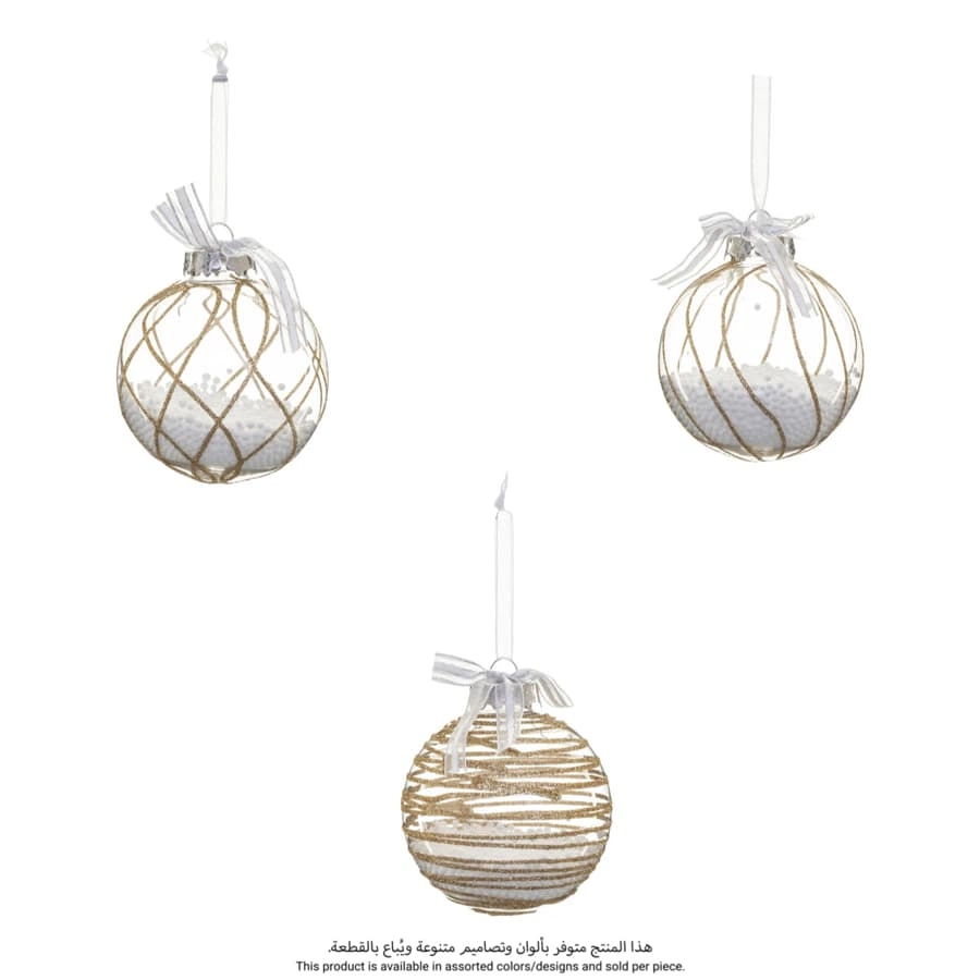 Plastic Ball Beads Snow (Transparent)