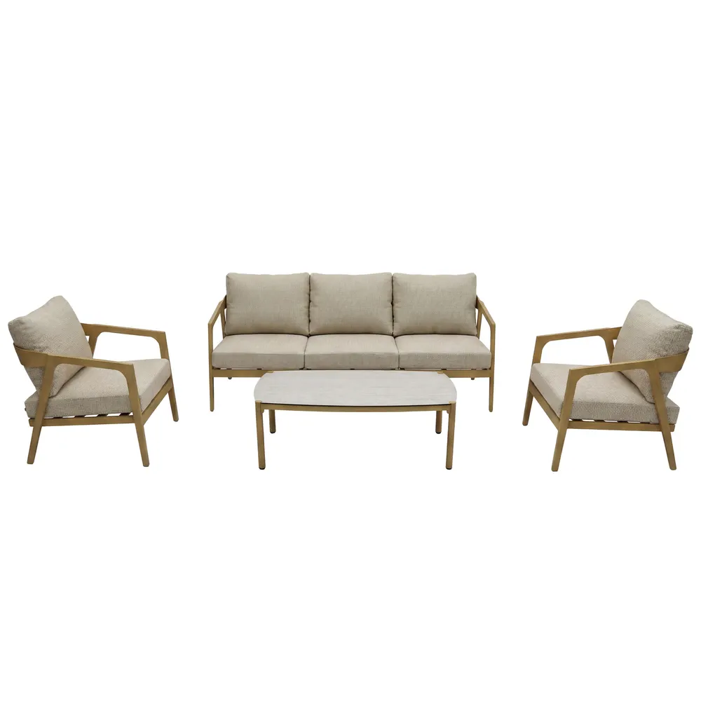 Nebraska 5-Seater Outdoor Aluminum Sofa Set (201 x 79 x 71 cm)