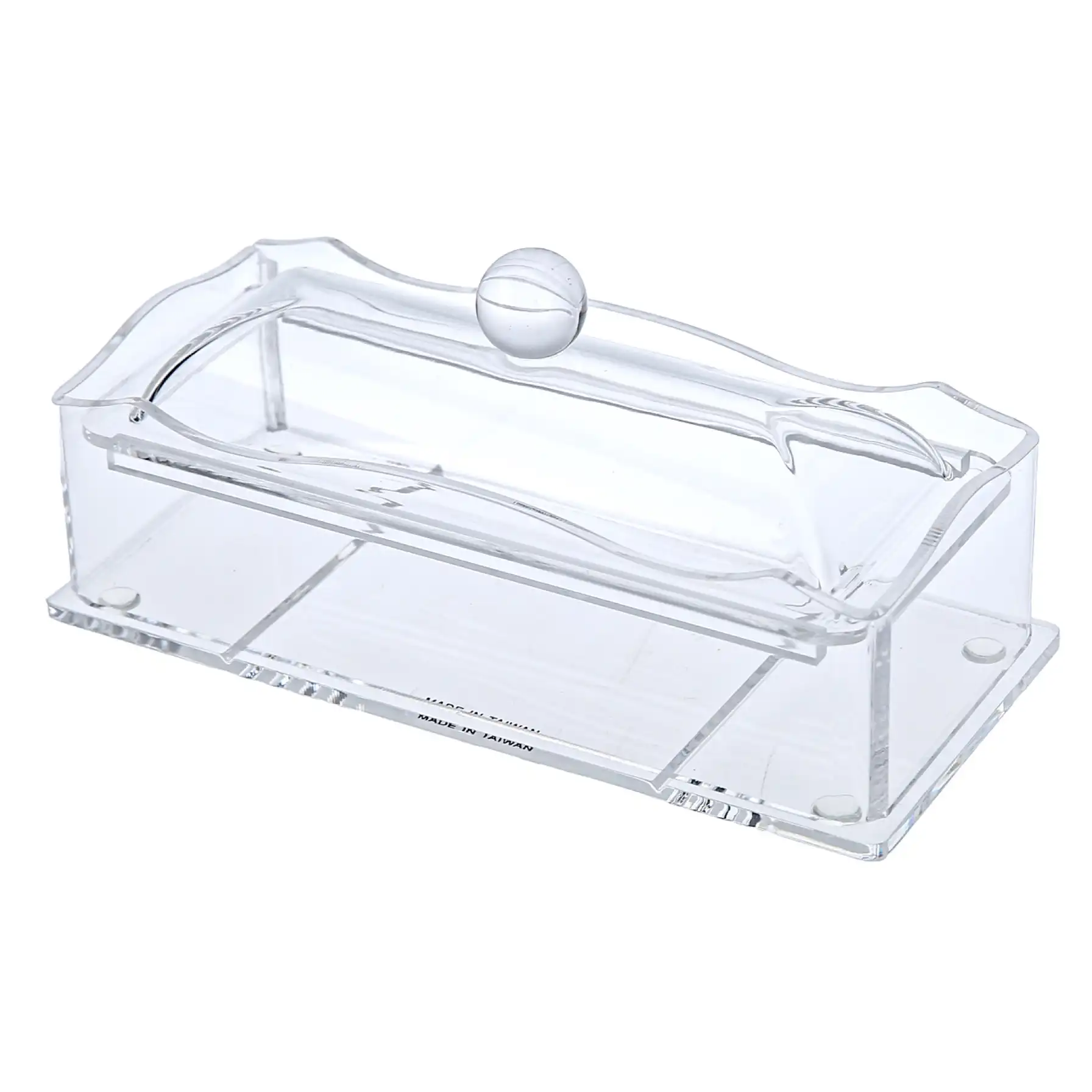 Orchid Acrylic Cutlery Box (17.3 x 8 x 5.4 cm, Clear)