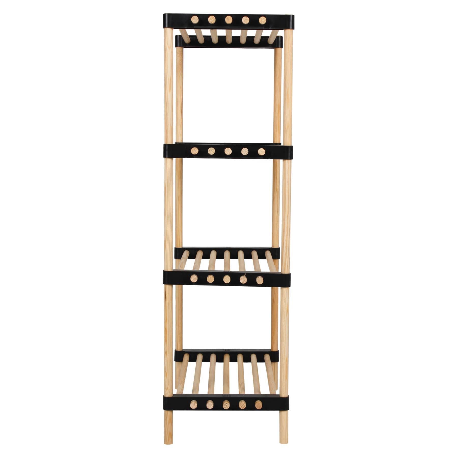 Seowood Pinewood Multi Purpose 4-Tier Modular Shelf (28 x 49 x 52.5 cm)
