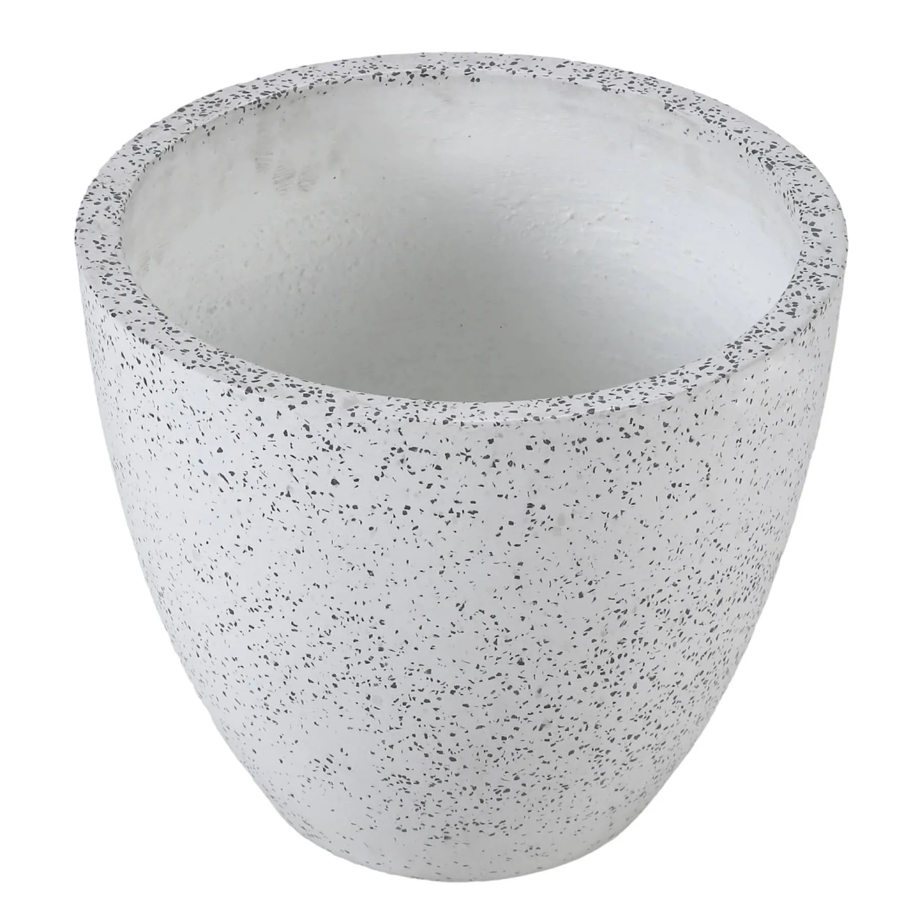 Suab Lagos Fiber Concrete Plant Pot (43 x 43 x 37 cm, White Terrazzo)