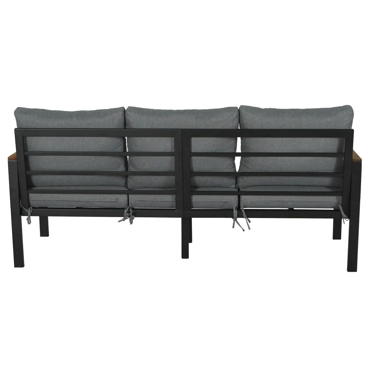 Adora 5-Seater Steel Outdoor Sofa Set W/Wood Top (65 x 55 x 81 cm, 4 Pc.)
