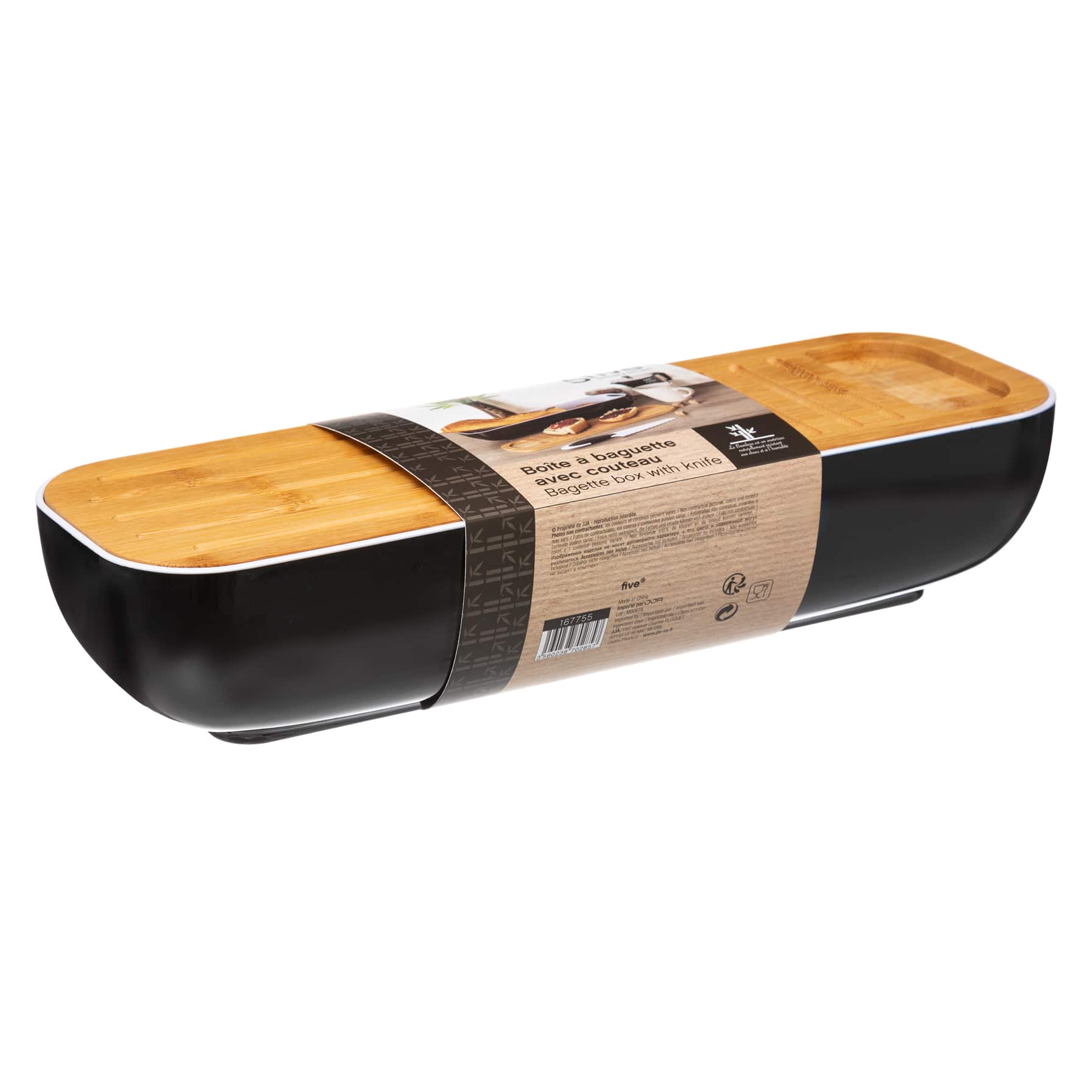 5five Plastic Bread Box W/ Bread Knife