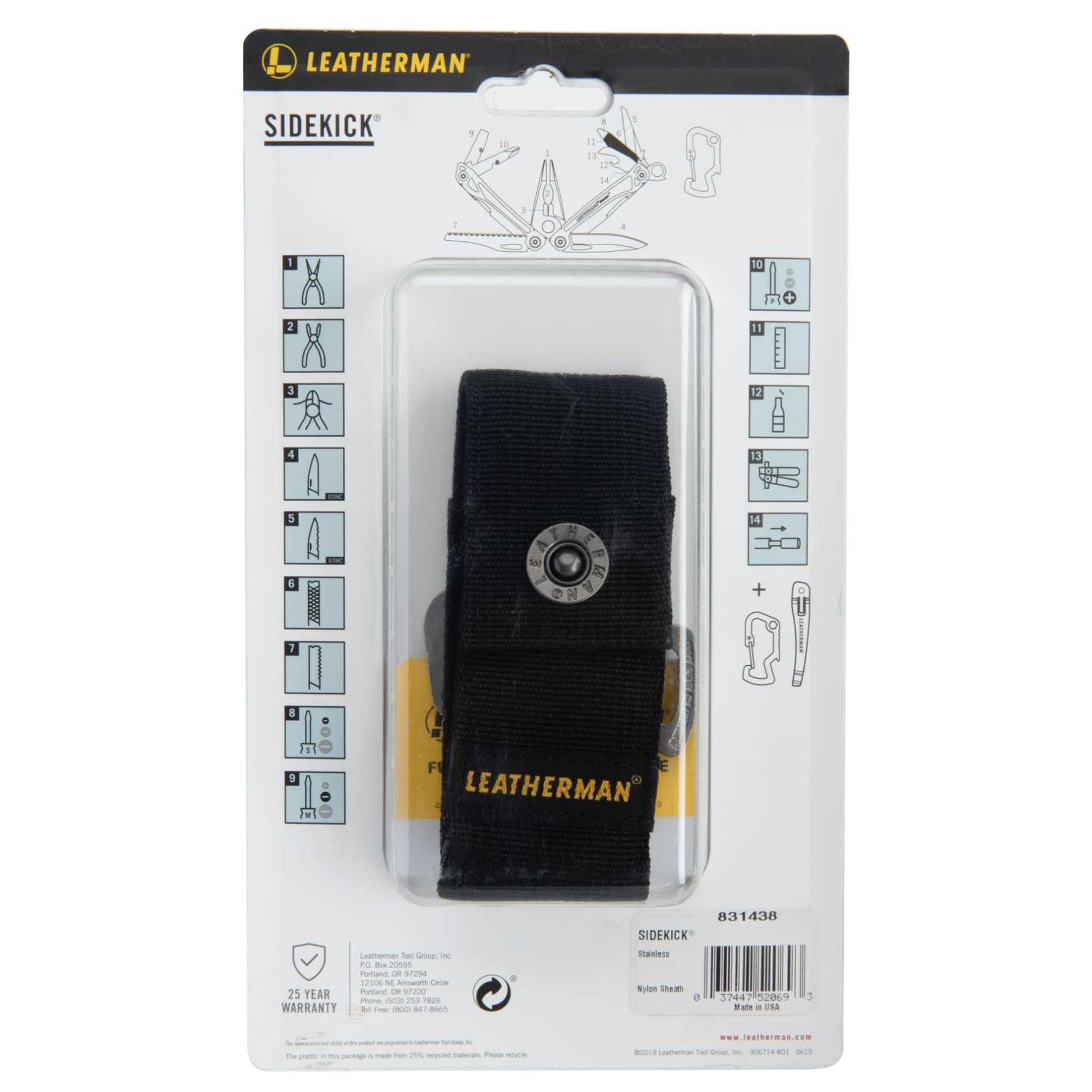 Leatherman Sidekick 15-in-1 Pocket Size Multi Tool