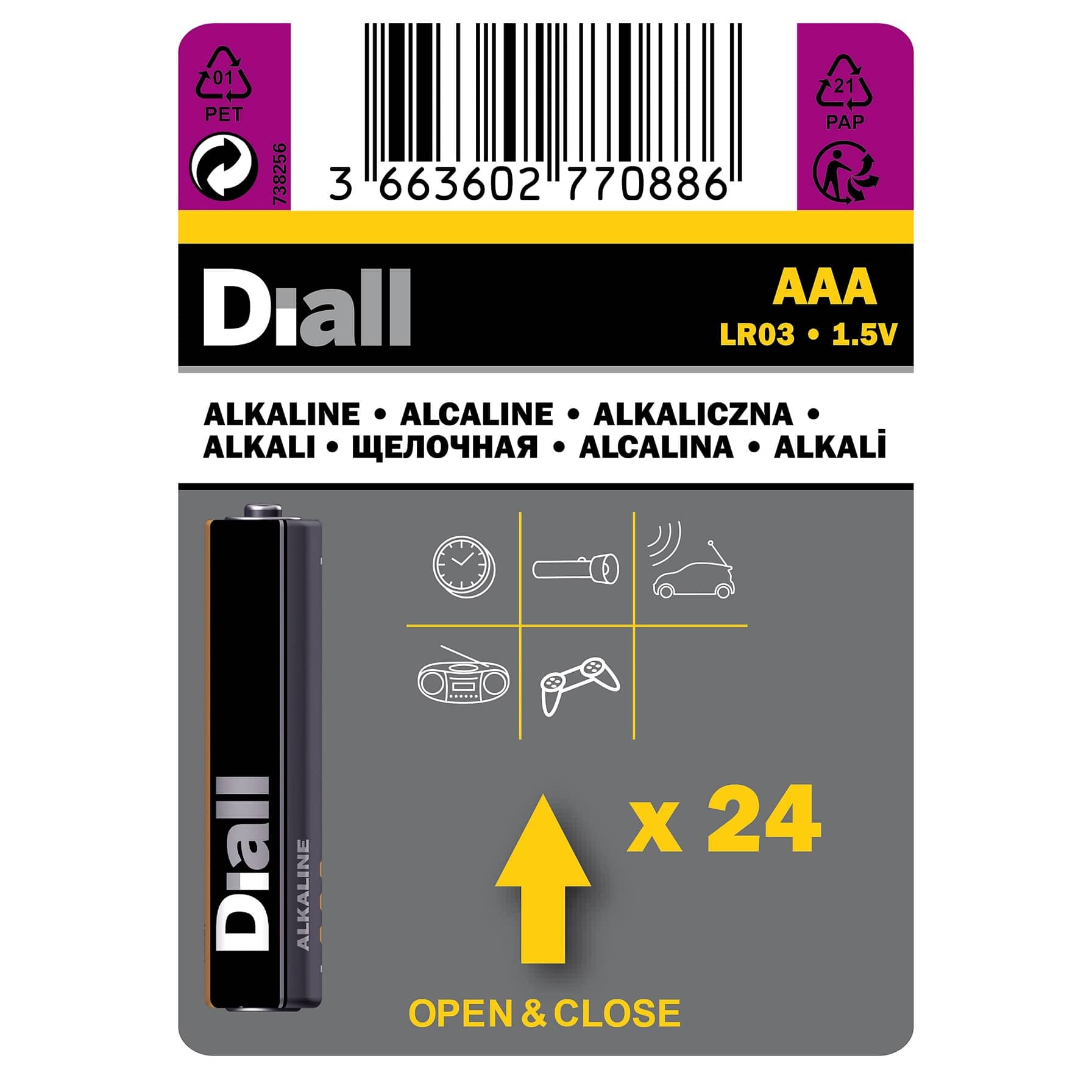 Diall AAA Alkaline Battery Pack (24 Pc.)