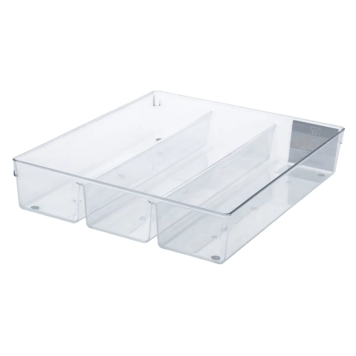 Living Accents 3-Section Clear Cutlery Tray (40.5 x 30 x 7.8 cm)