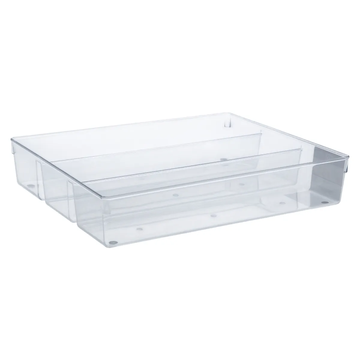 Living Accents 3-Section Clear Cutlery Tray (40.5 x 30 x 7.8 cm)