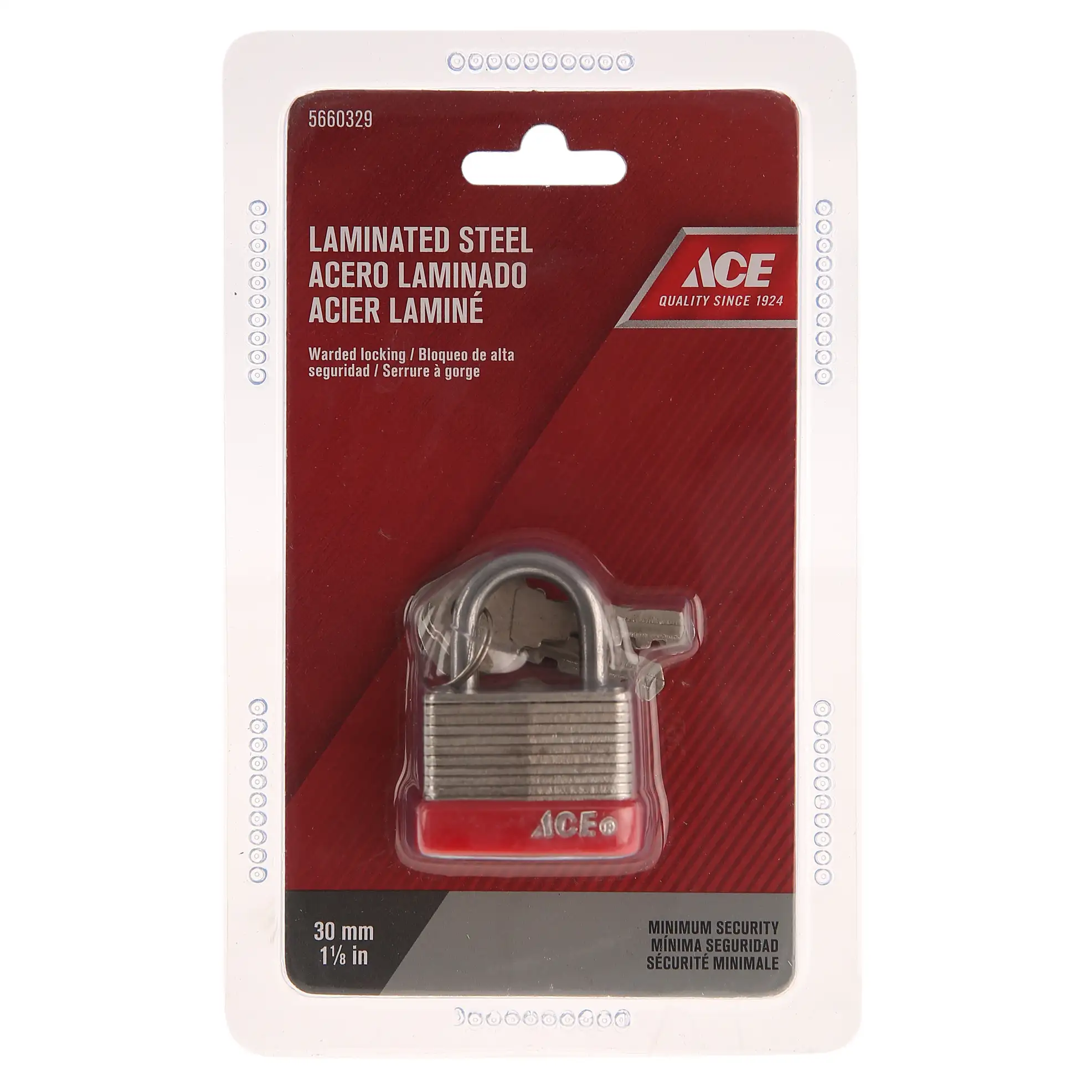 ACE Laminated Steel Warded Padlock (30 mm)