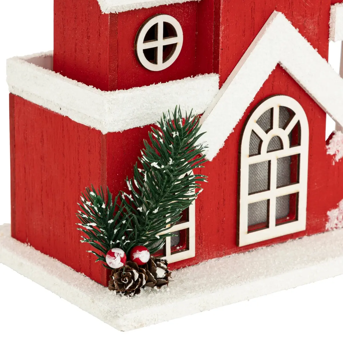 Red Wooden House (H. 36 cm, 14 L)