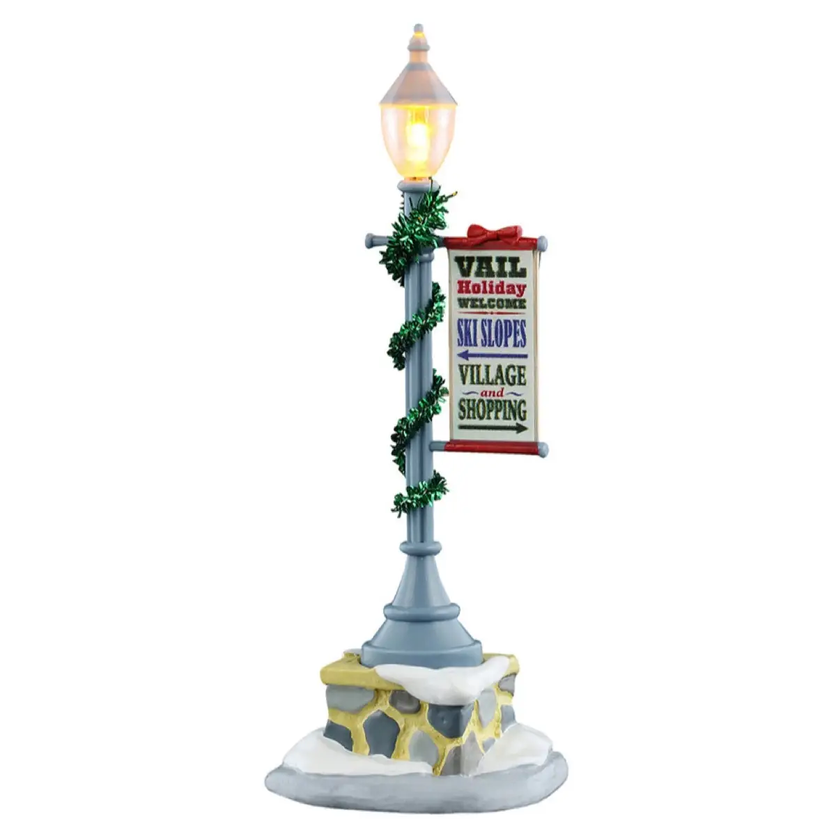 Lemax Vail Lamp Post Battery-Operated Festive Decor (Multicolor, 4.5 V)