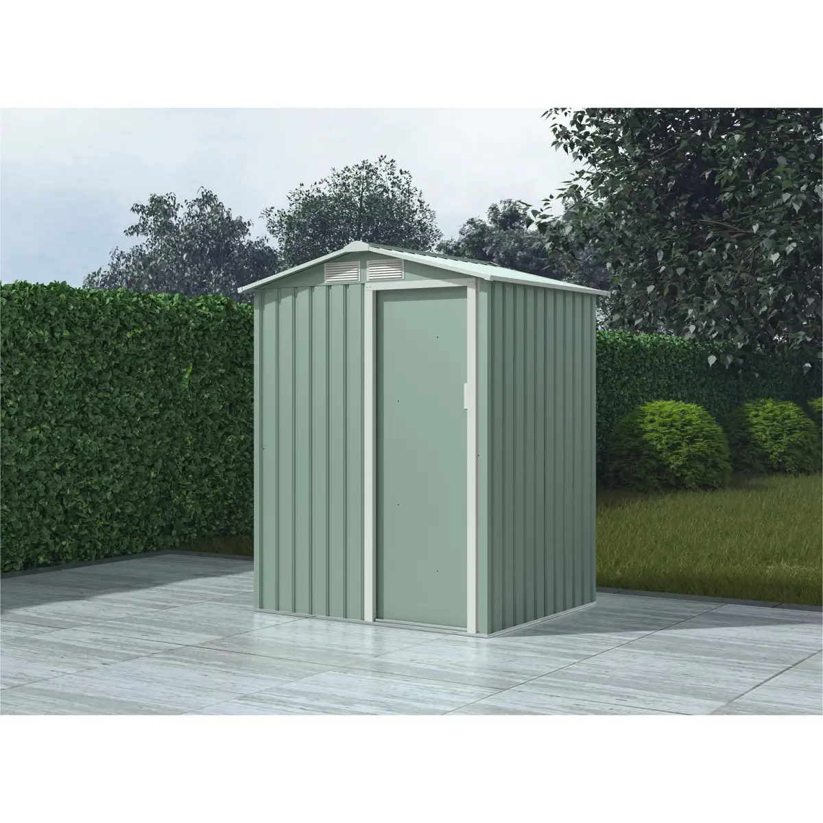 Archer Galvanized Garden Shed (150 x 130 x 186 cm)