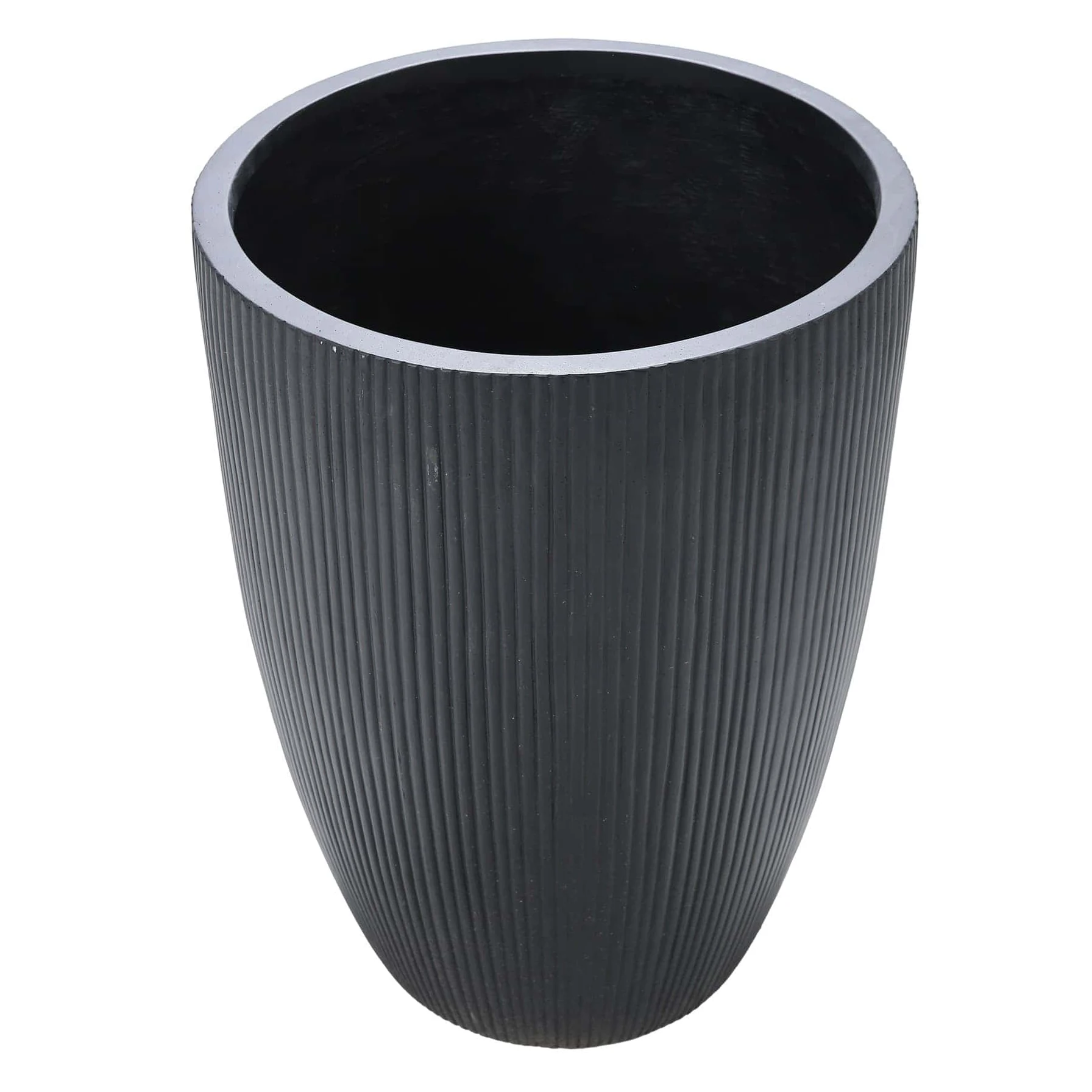Rodeo Hi Strands Fiber Stone Plant Pot (56 x 56 x 74 cm, Black)