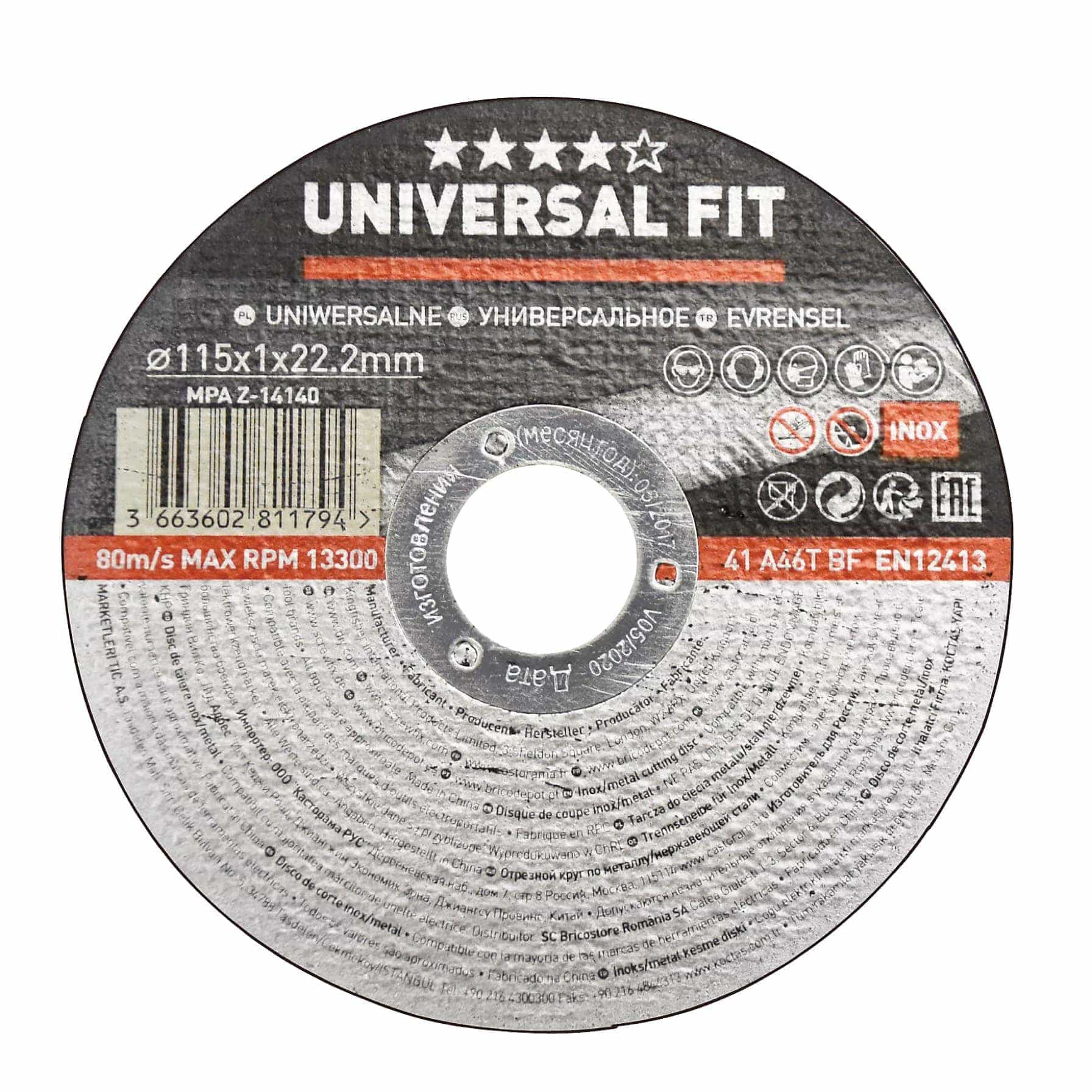 Universal Mixed Abrasives Cutting Disc (11.5 cm)