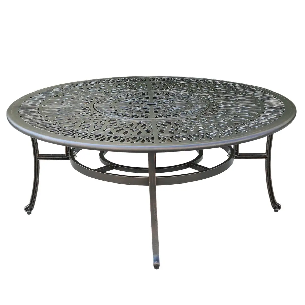 Casablanca 4-Seater Cast Aluminum Outdoor Sofa Set (Bronze, 79x 89 x 89 cm)
