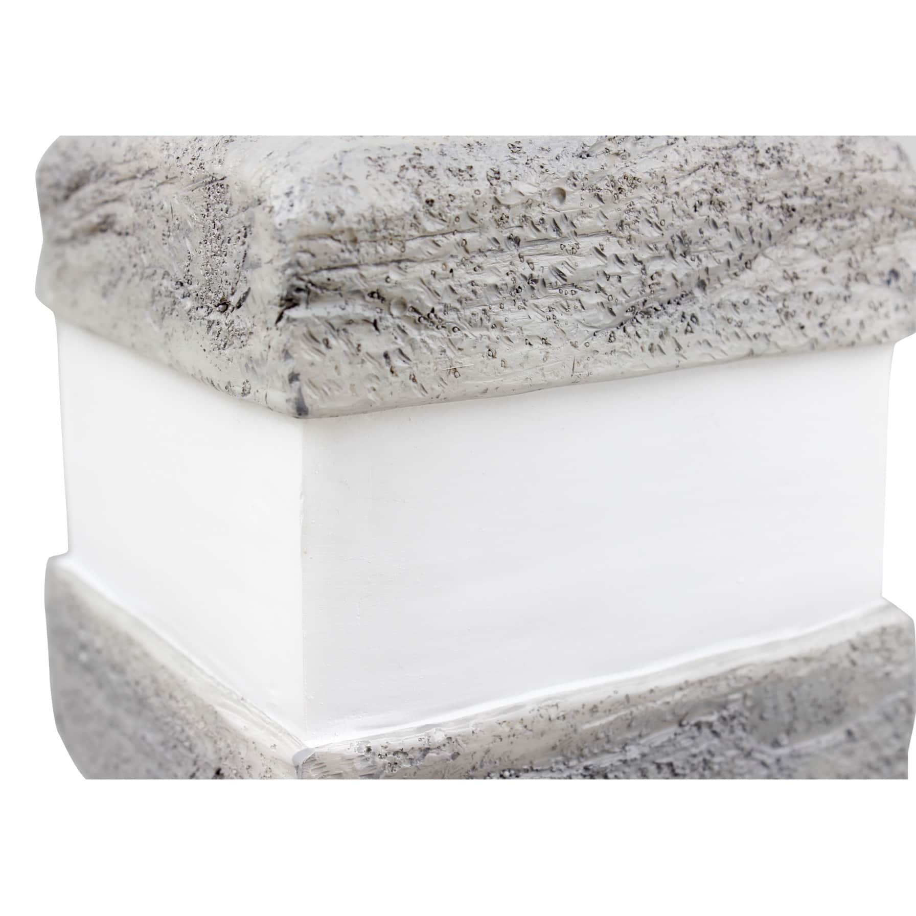 Rocha Stone Effect Solar-Powered Integrated LED Decorative Light, SS0089-1 (12.5 x 12.9 cm, Warm White)