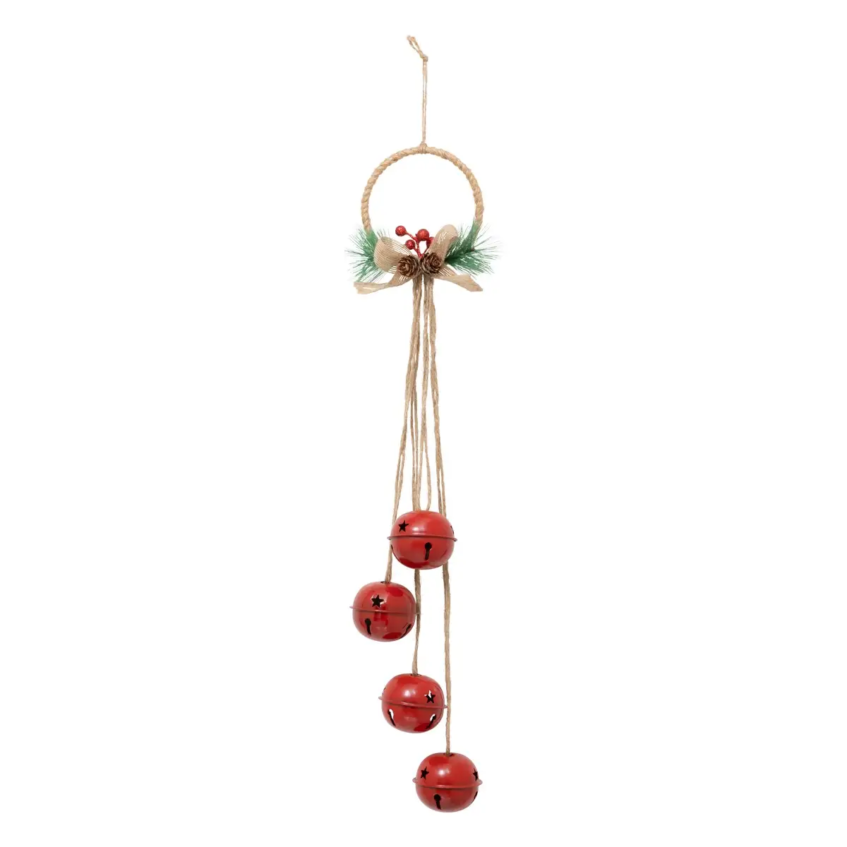 Round Bells Metal (Red, L 10.5 x W 5.9 x H 65 cm)