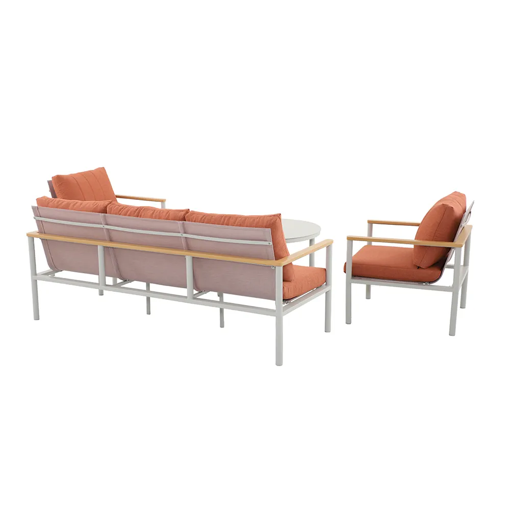 Dune 5-Seater Steel Sofa Set W/2-Tables (73.5 x 191 x 78 cm)