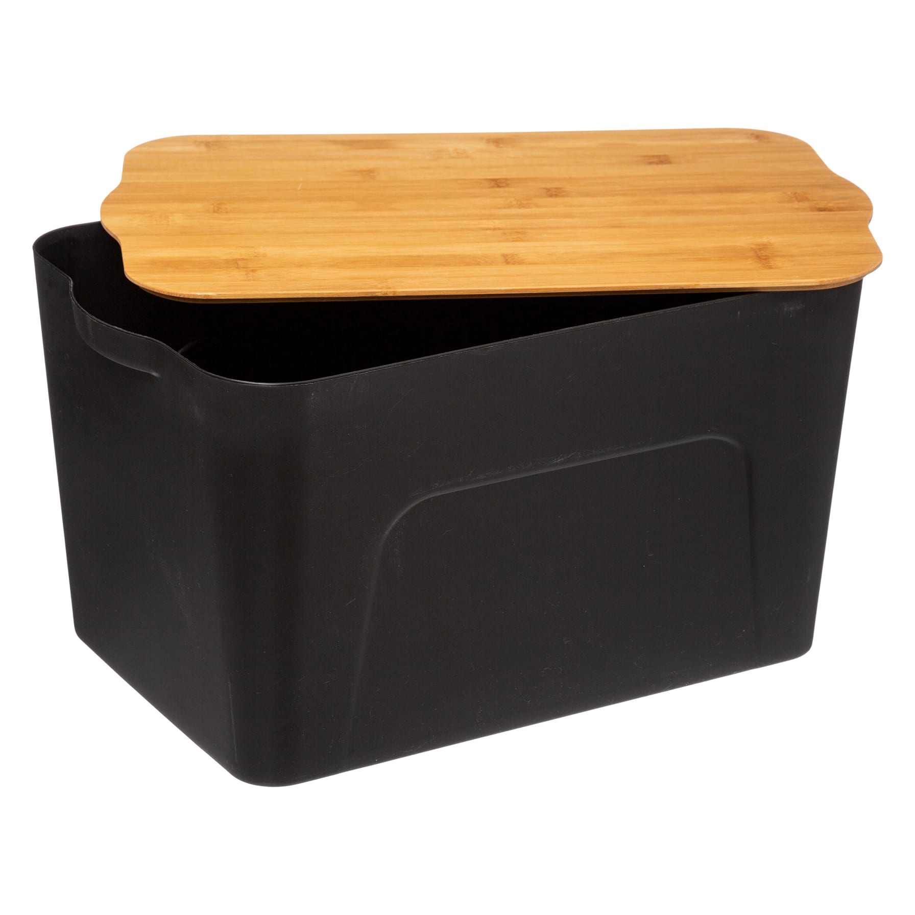 5five Plastic Storage Box W/Bamboo Lid (24 L)