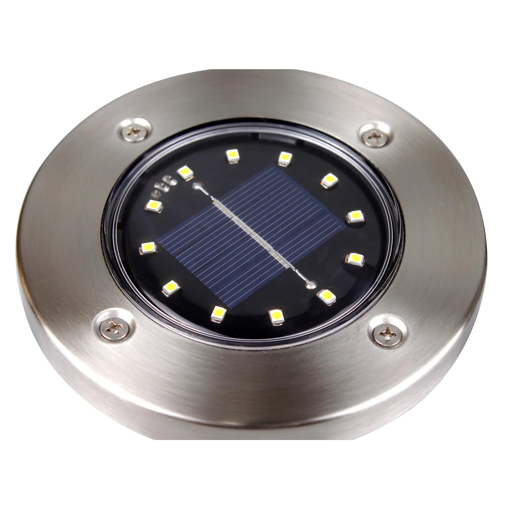 Plastic & Stainless Solar-Powered LED Ground Light ( 0.04 W, Neutral White)