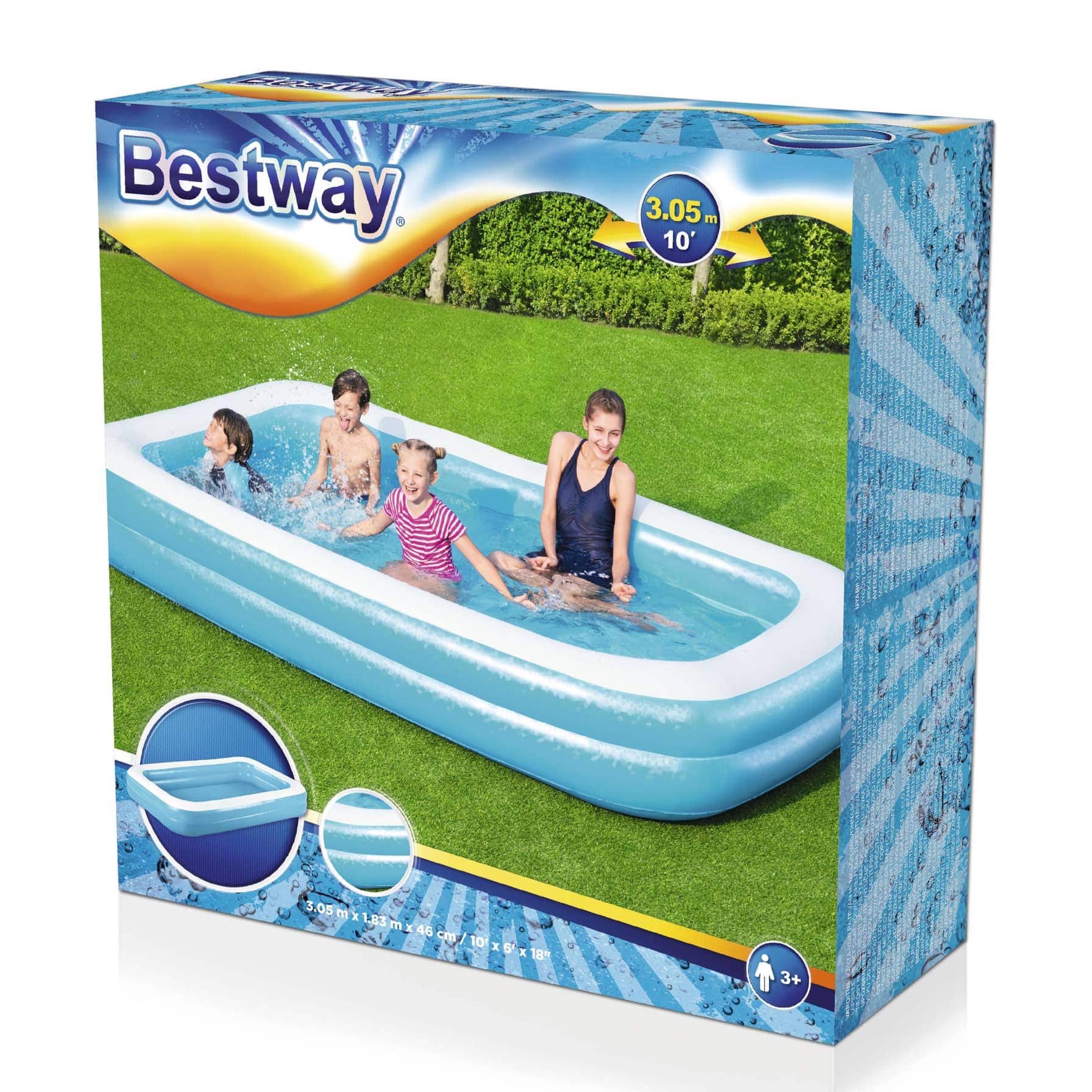 Bestway Rectangular Family Pool (305 x 183 x 46 cm)