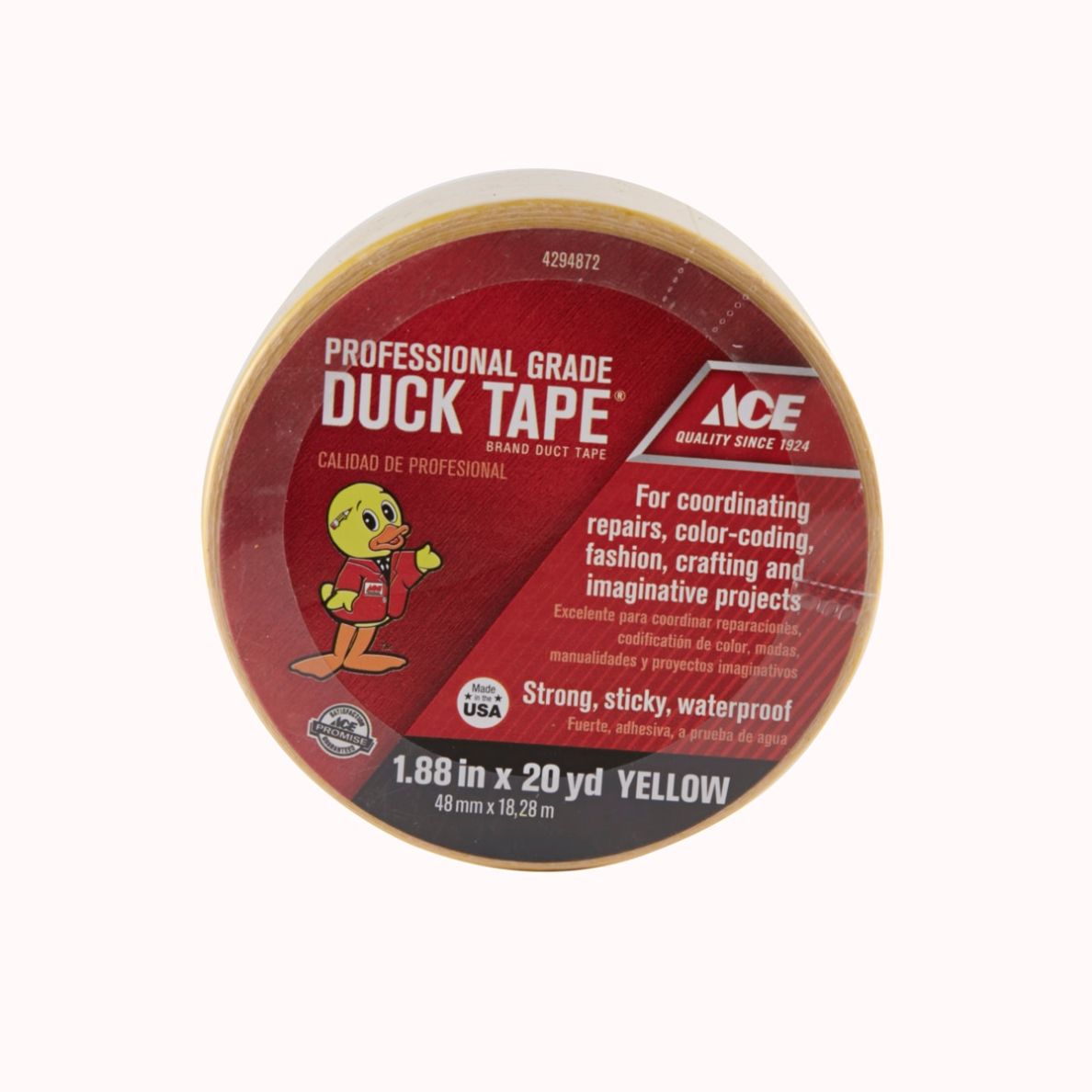 ACE Professional Grade Duct Tape (48 mm x 18.3 m, Yellow)