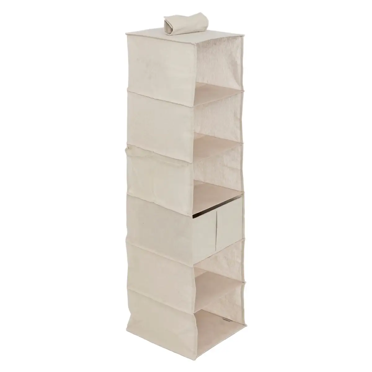5Five Hanging Laundry Organisr 6 Compartments (Beige)