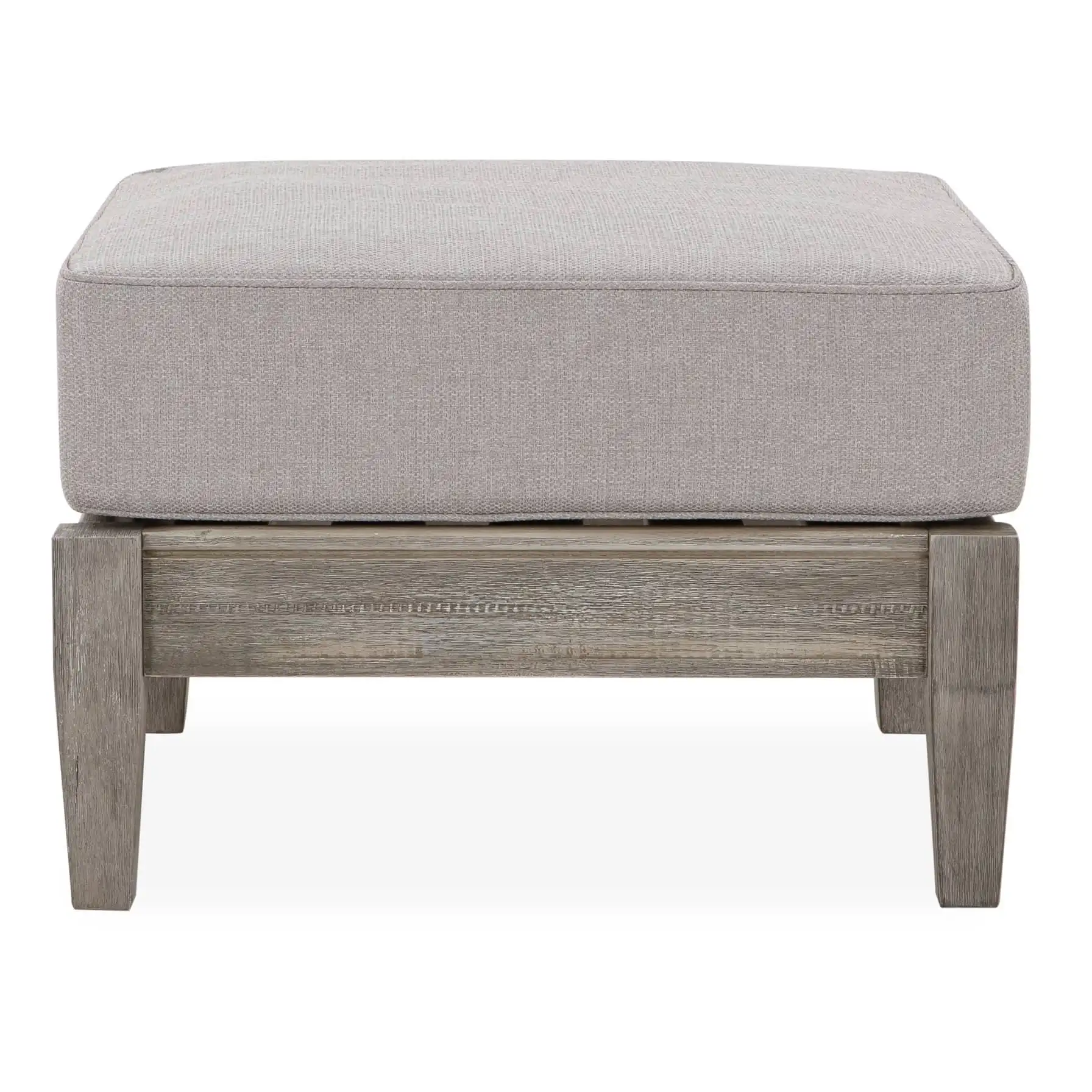 Louis 1-Seater Wood Ottoman W/Seat Cushion (65 x 65 x 26 cm)