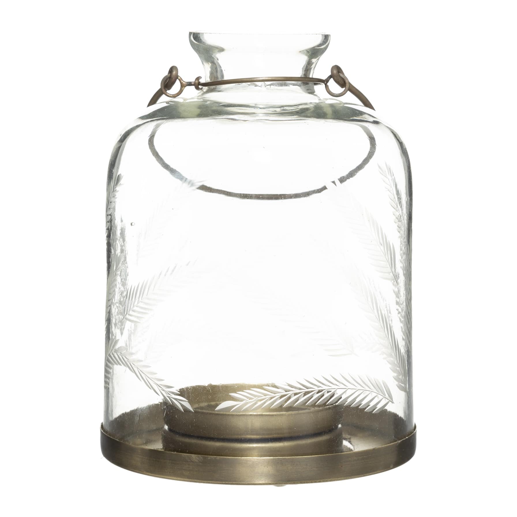 Atmosphera Wonderly Glass Chiseled Lantern (12 x 17 cm)