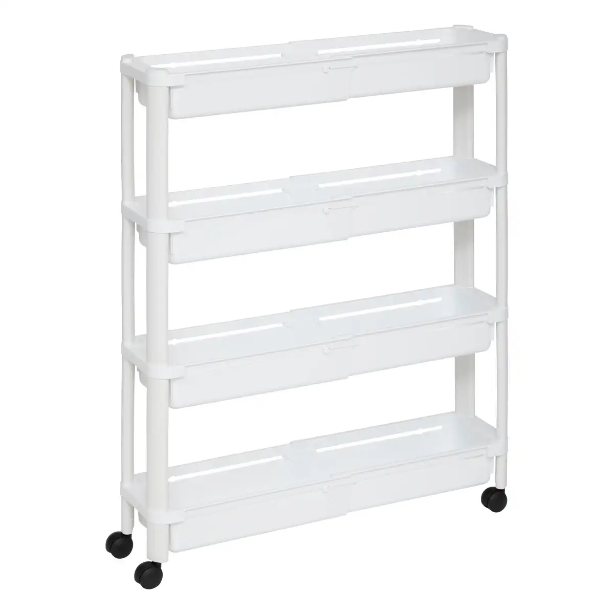 5Five 4-Tiers Extend Trolley (White, L. 37.5 x D. 15 x H. 78.5 cm)