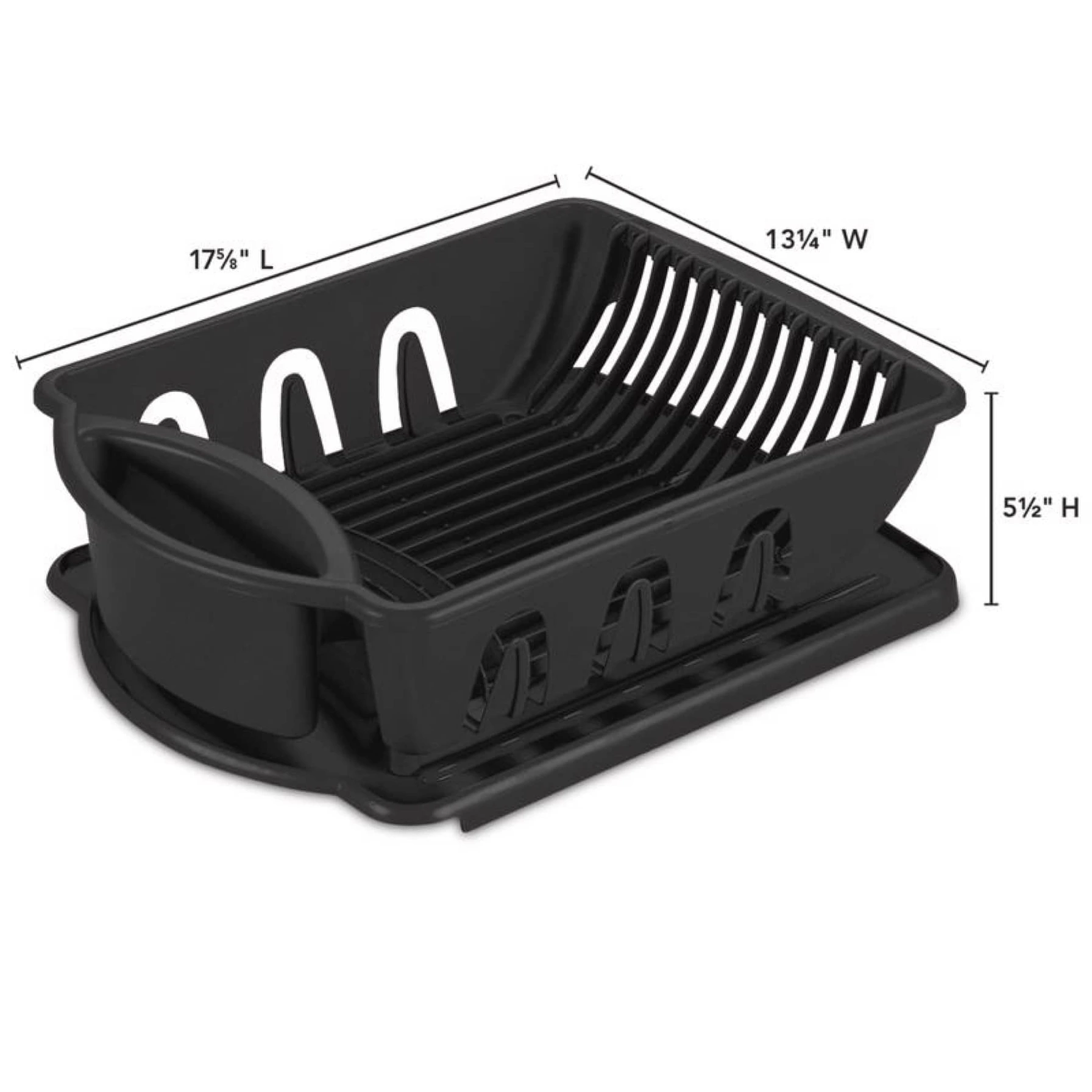 Sterilite Plastic Sink Station (44.77 x 33.66 x 13.97 cm, Black)