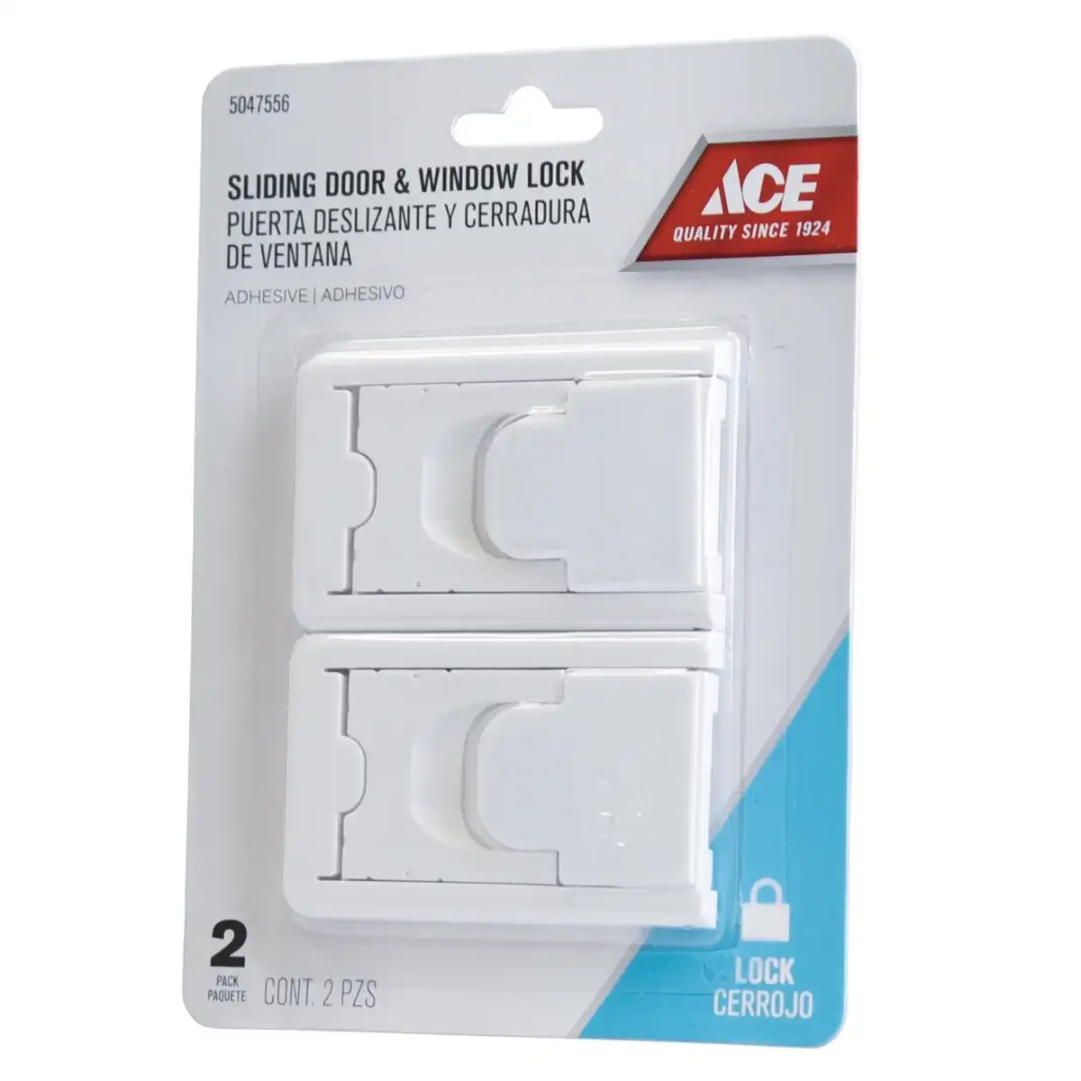ACE Sliding Glass Window Lock Pack (White, 2 Pc.)