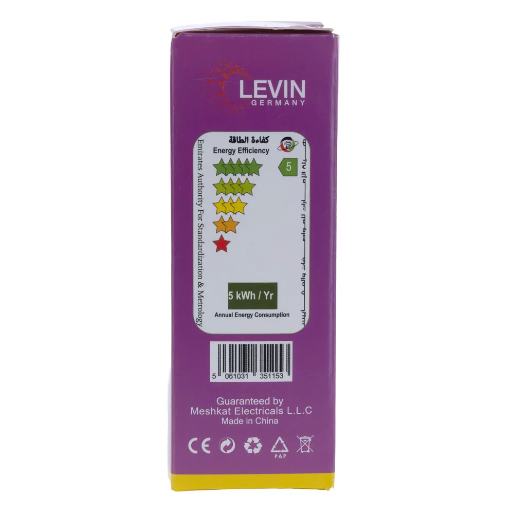 Levin LED C37 Filament Candle Bulb, E14 (White, 220-240 V, 5 W)