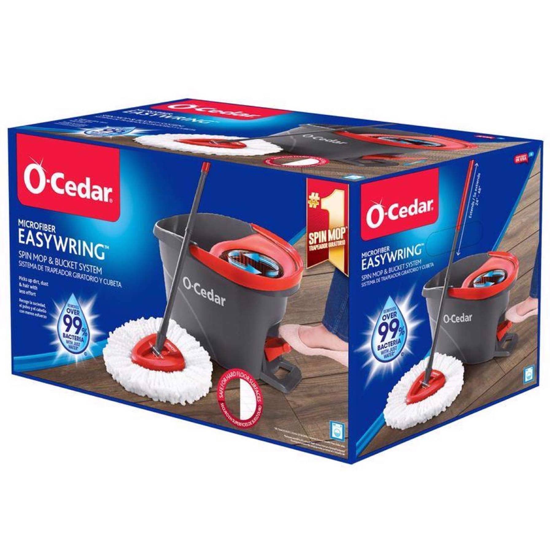 O-Cedar EasyWring Spin Mop & Bucket 
