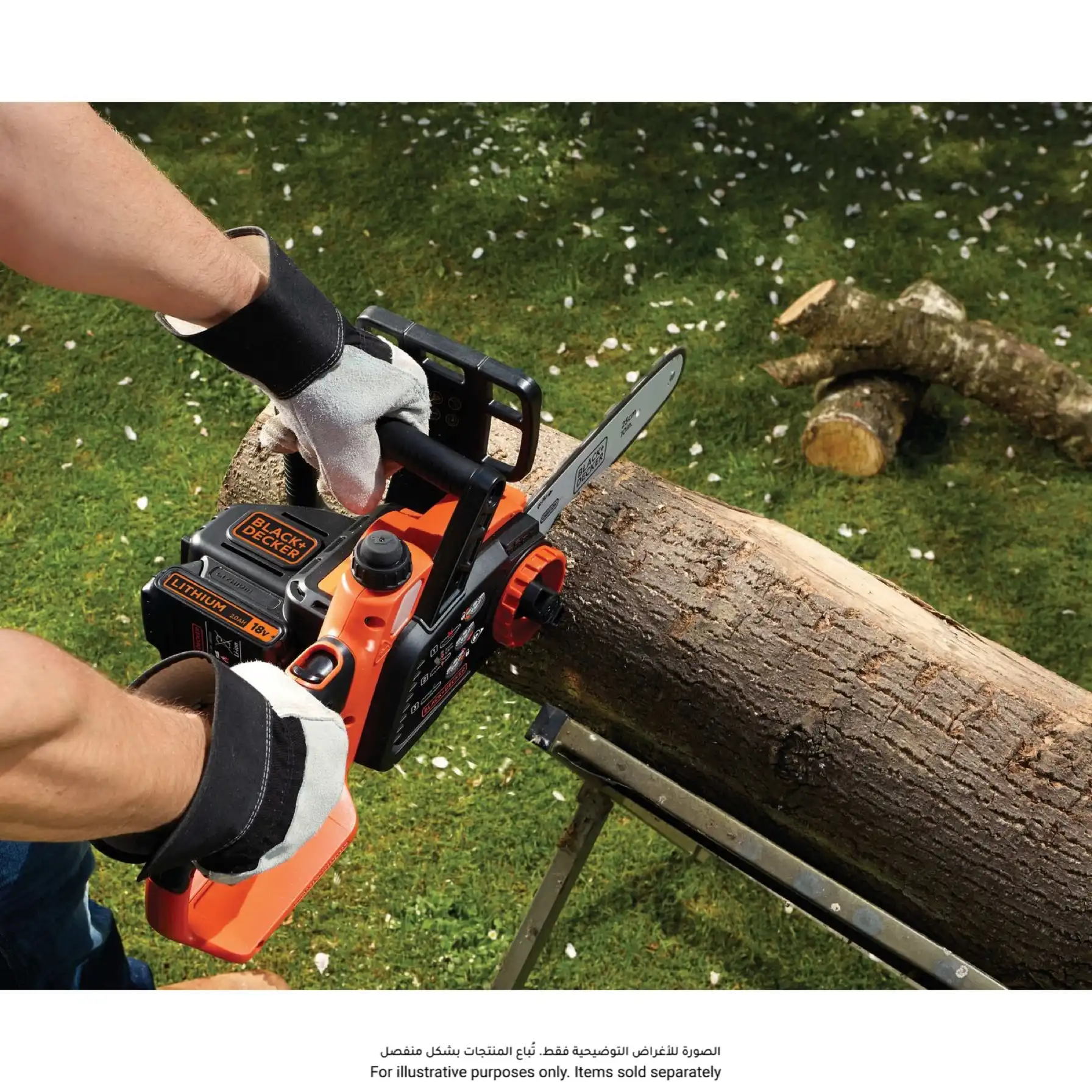 Black+Decker Cordless Chainsaw W/Battery & Charger, GKC1825MEA1-GB (18 V)