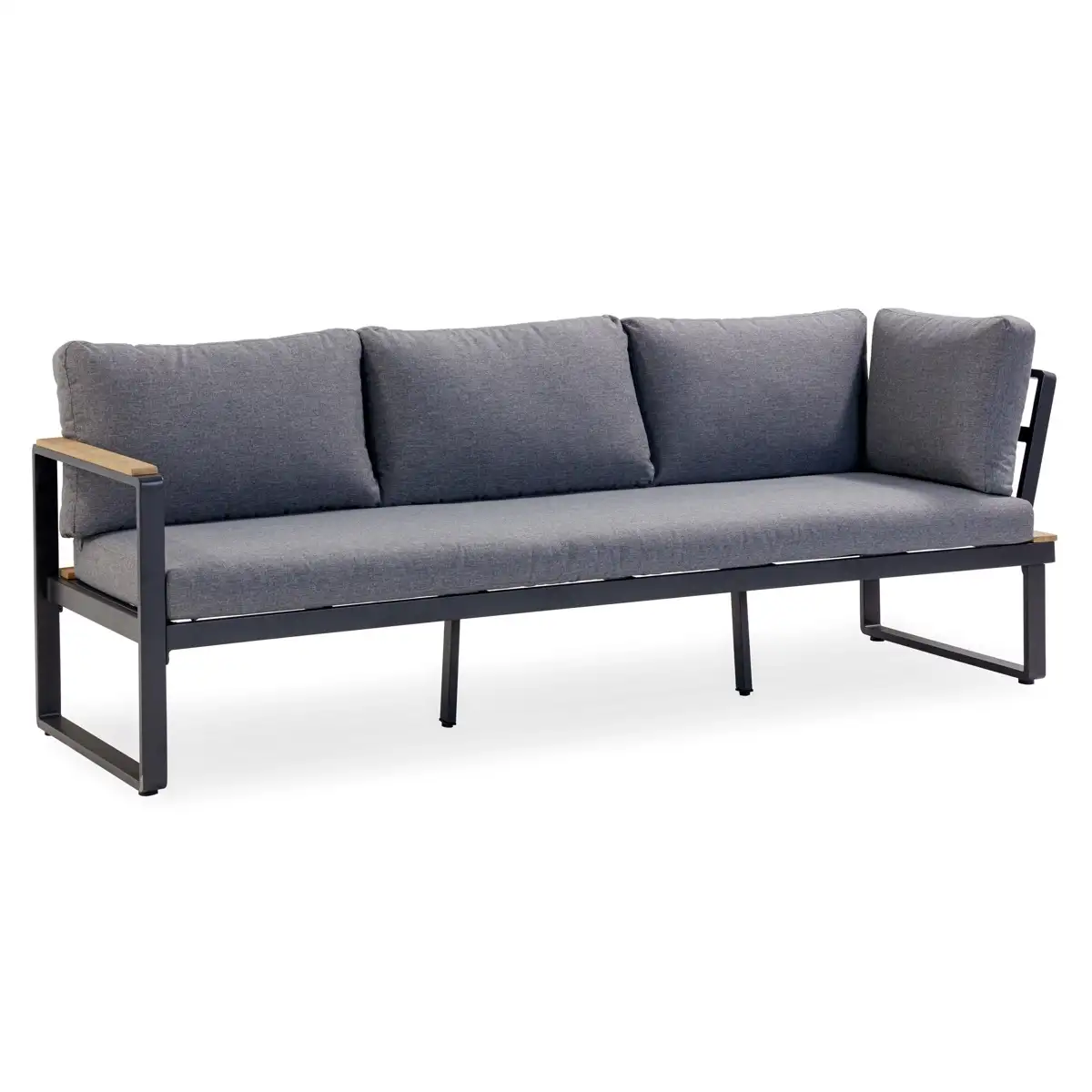 Lucia Metal Corner 5-Seater Outdoor Sofa & Dining Set W/Cushions