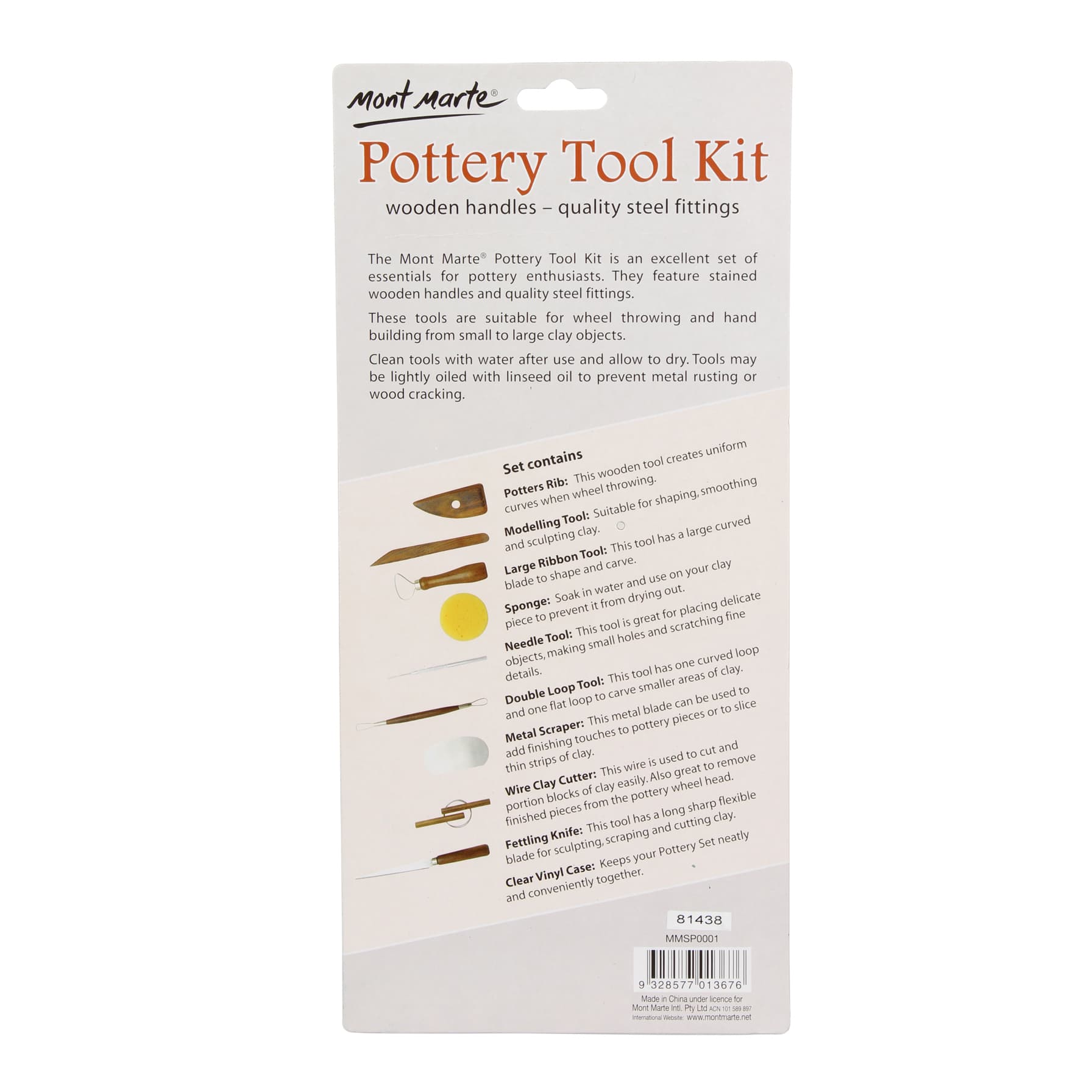 Mont Marte Pottery Tool Kit (10 Pc.)
