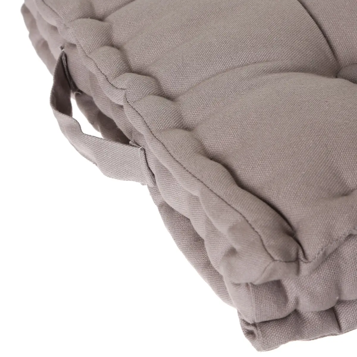 Atmosphera Cotton Floor Cushion (40 x 40 x 8 cm, Grey)