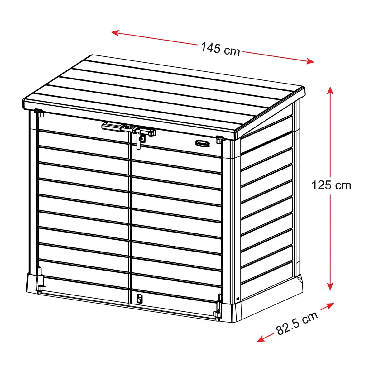 Cosmoplast Cedargrain Storage Shed (1200 L)