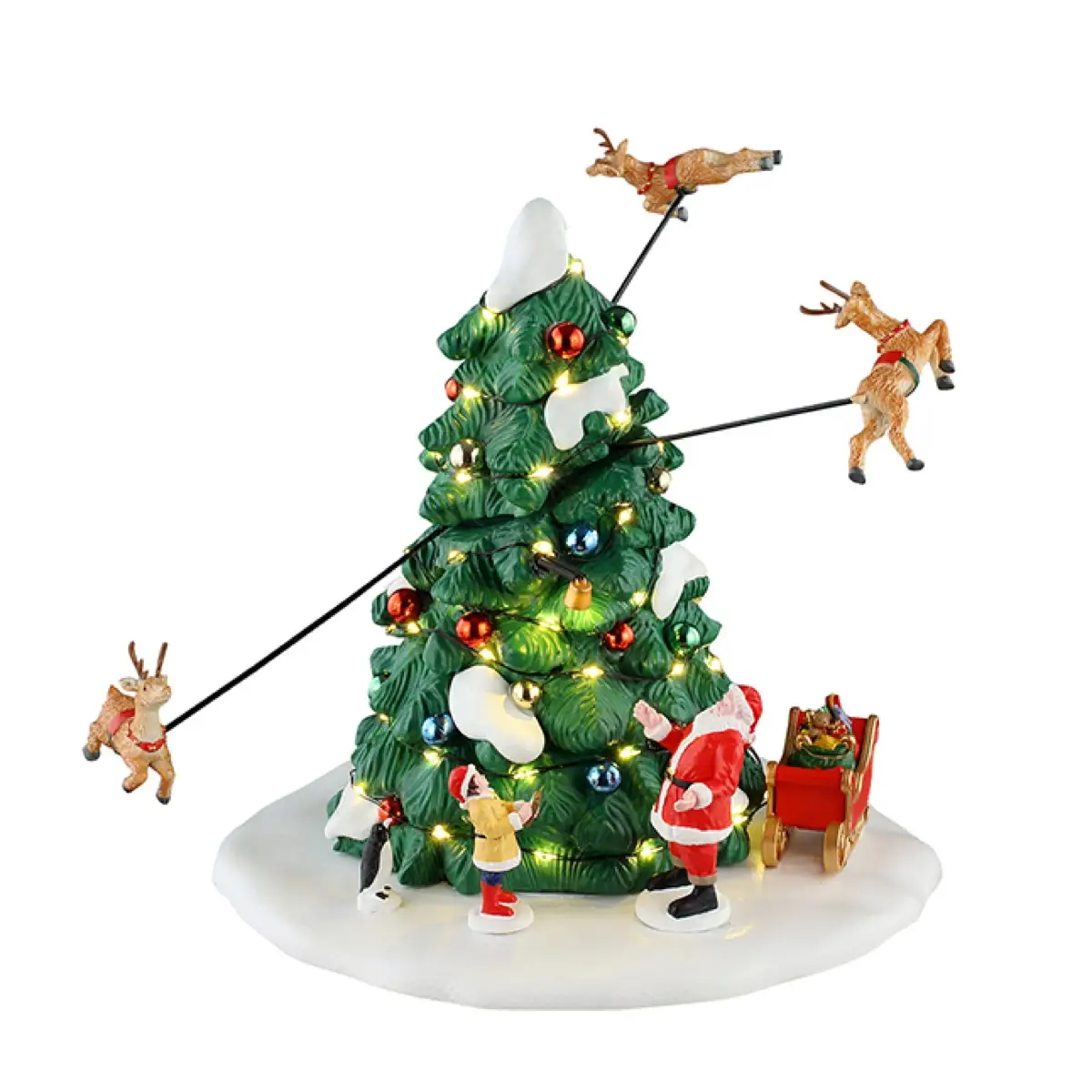 Lemax Reindeer Races Battery-Operated Festive Decor (Multicolor, 4.5 V)