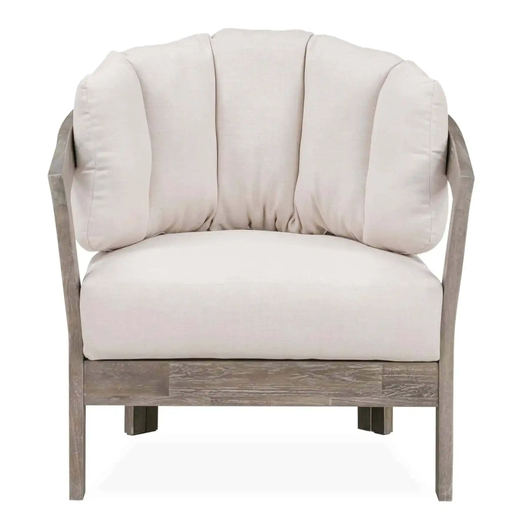 Bridgeport Single-Seater Acacia Wood Outdoor Sofa (92 x 91 x 80 cm)